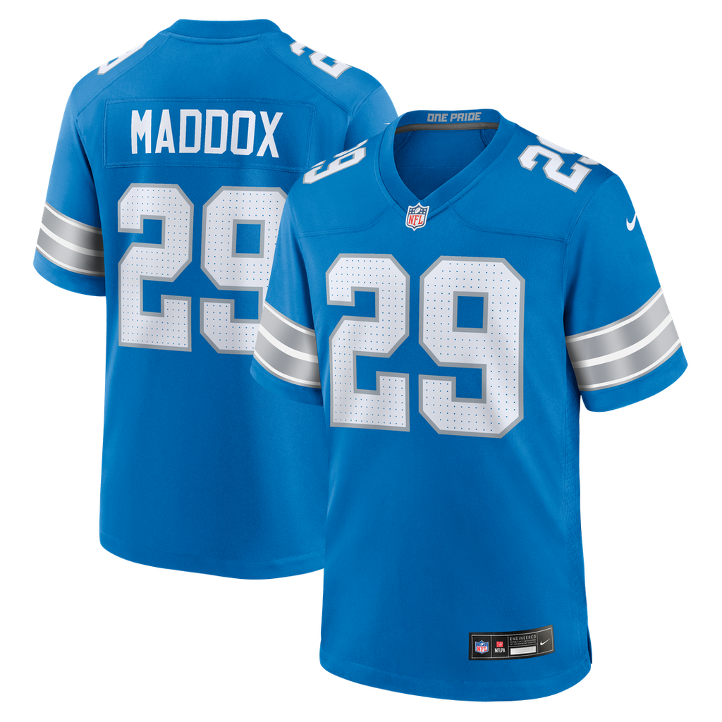 Avonte Maddox Detroit Lions Nike Team Game Jersey - Blue Official NFL Team Apparel Football Fan Gear