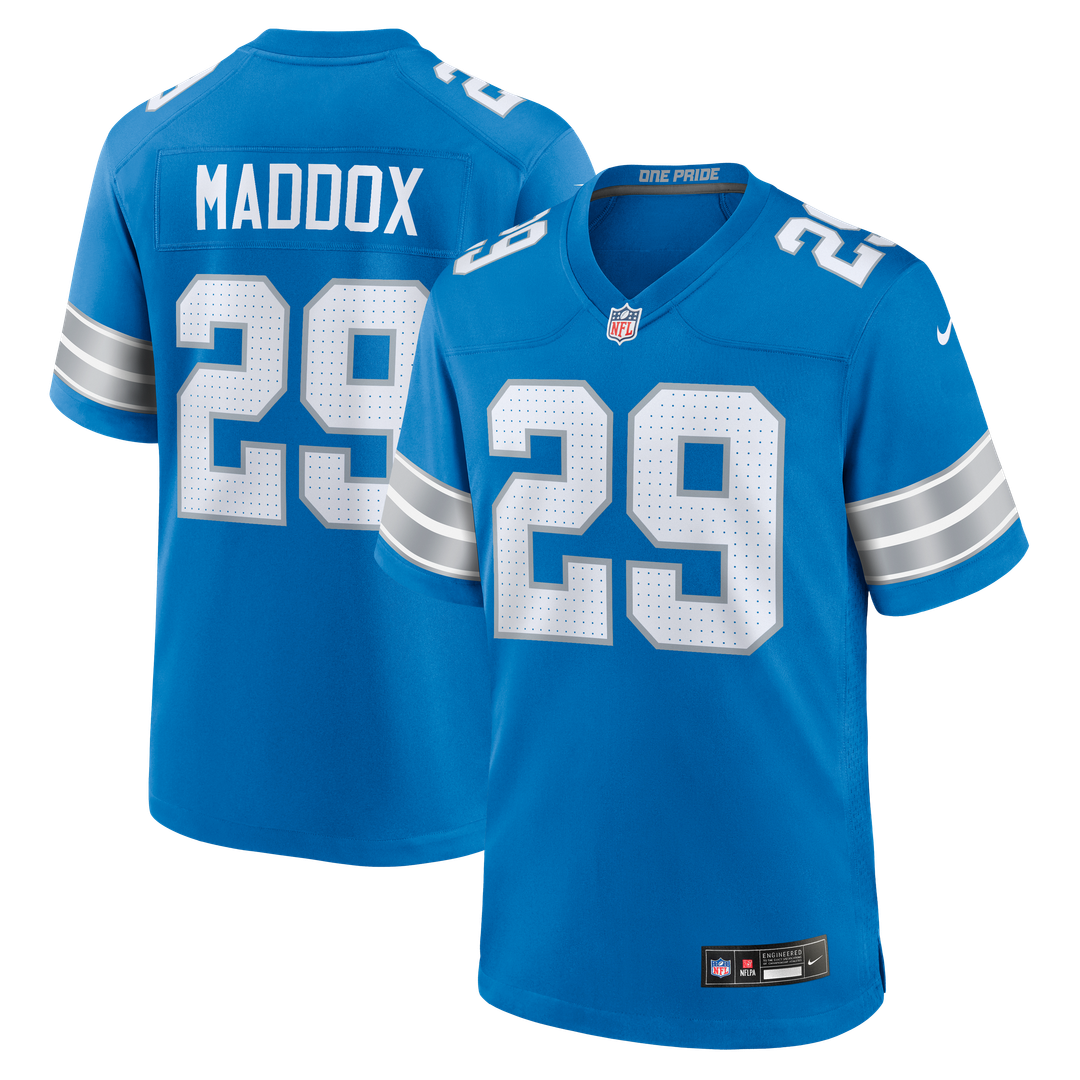 Avonte Maddox Detroit Lions Nike Team Game Jersey - Blue Official NFL Team Apparel Football Fan Gear