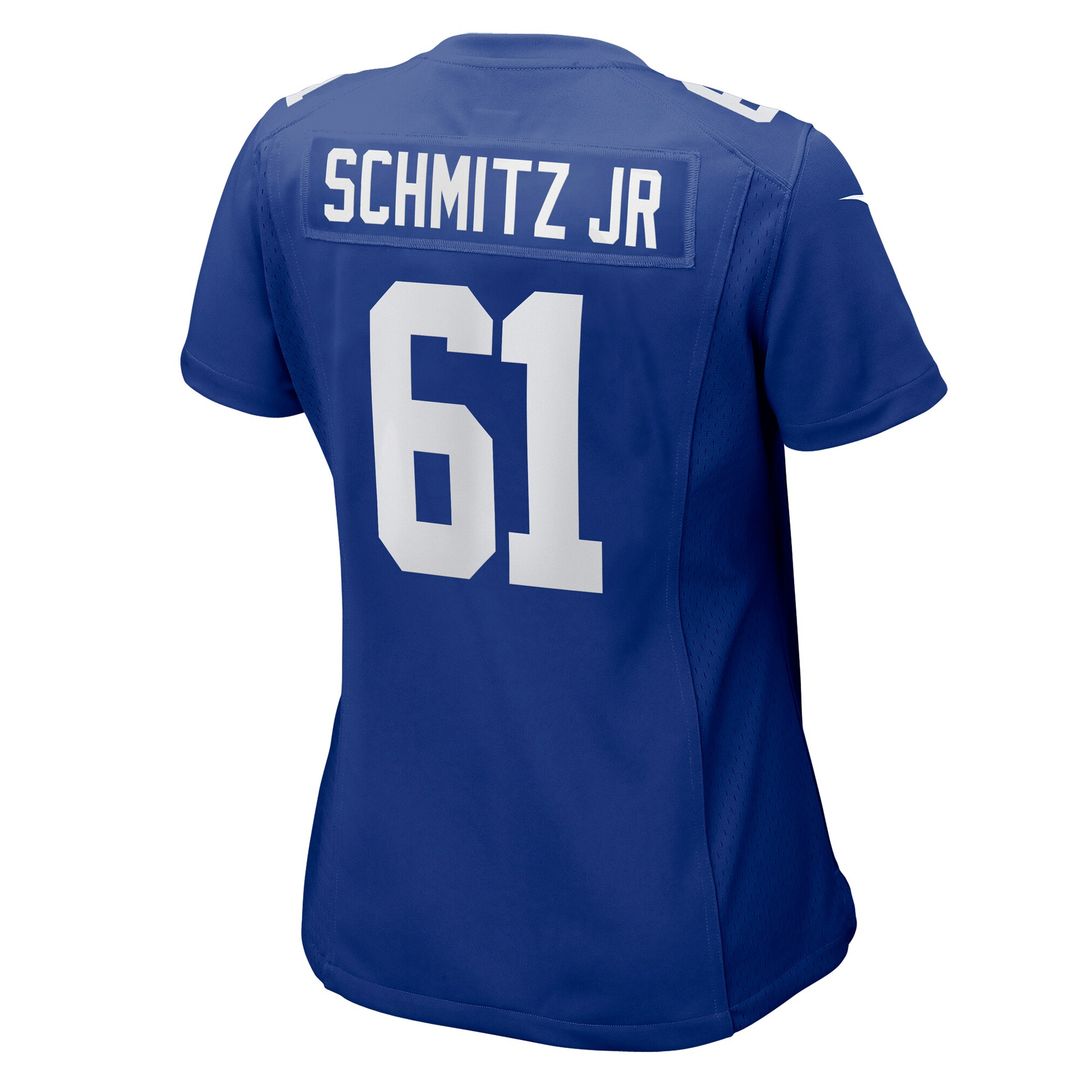 John Michael Schmitz Jr. New York Giants Nike Women's Game Jersey - Royal Official NFL Team Apparel Football Fan Gear