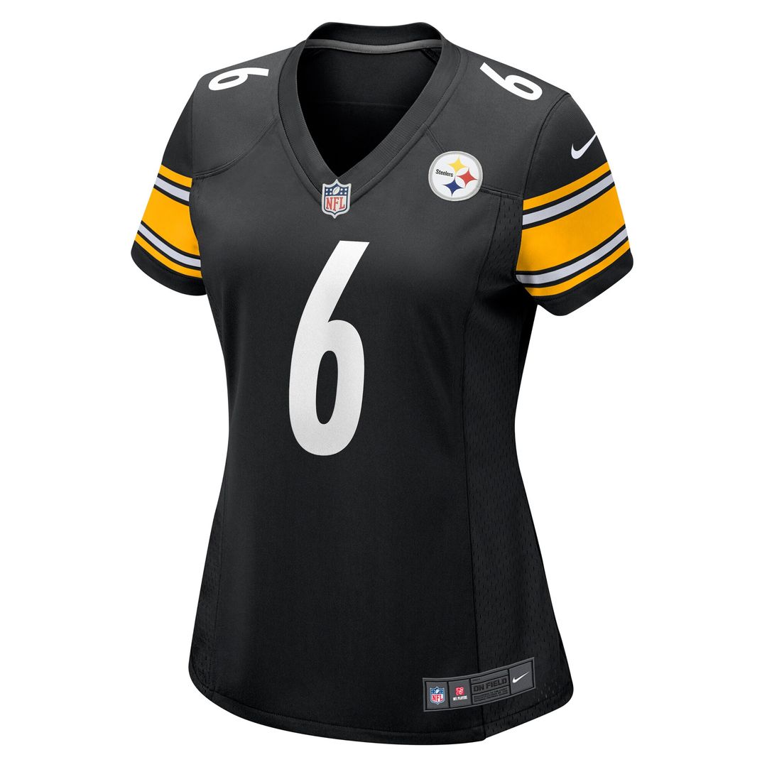 Patrick Queen Pittsburgh Steelers Nike Women's Team Game Jersey - Black Official NFL Team Apparel Football Fan Gear