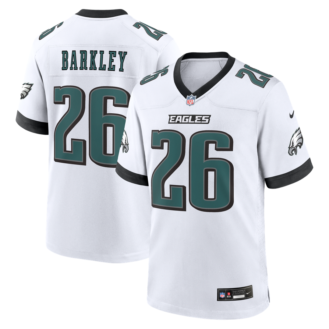 Saquon Barkley Philadelphia Eagles Nike Game Jersey - White Official NFL Team Apparel Football Fan Gear