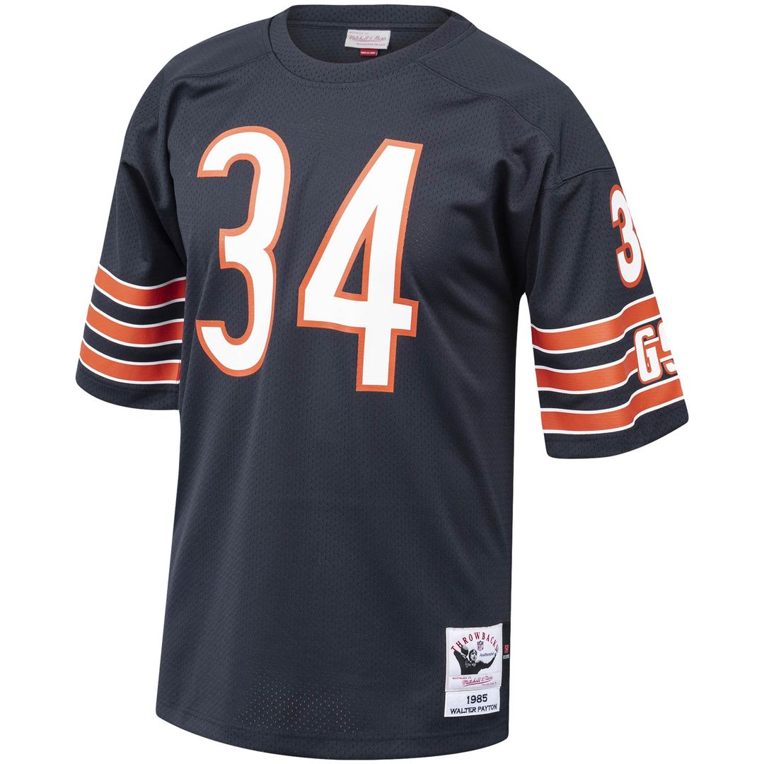 Walter Payton Chicago Bears 1985 Mitchell & Ness Authentic Throwback Retired Player Jersey - Navy Official NFL Team Apparel Football Fan Gear