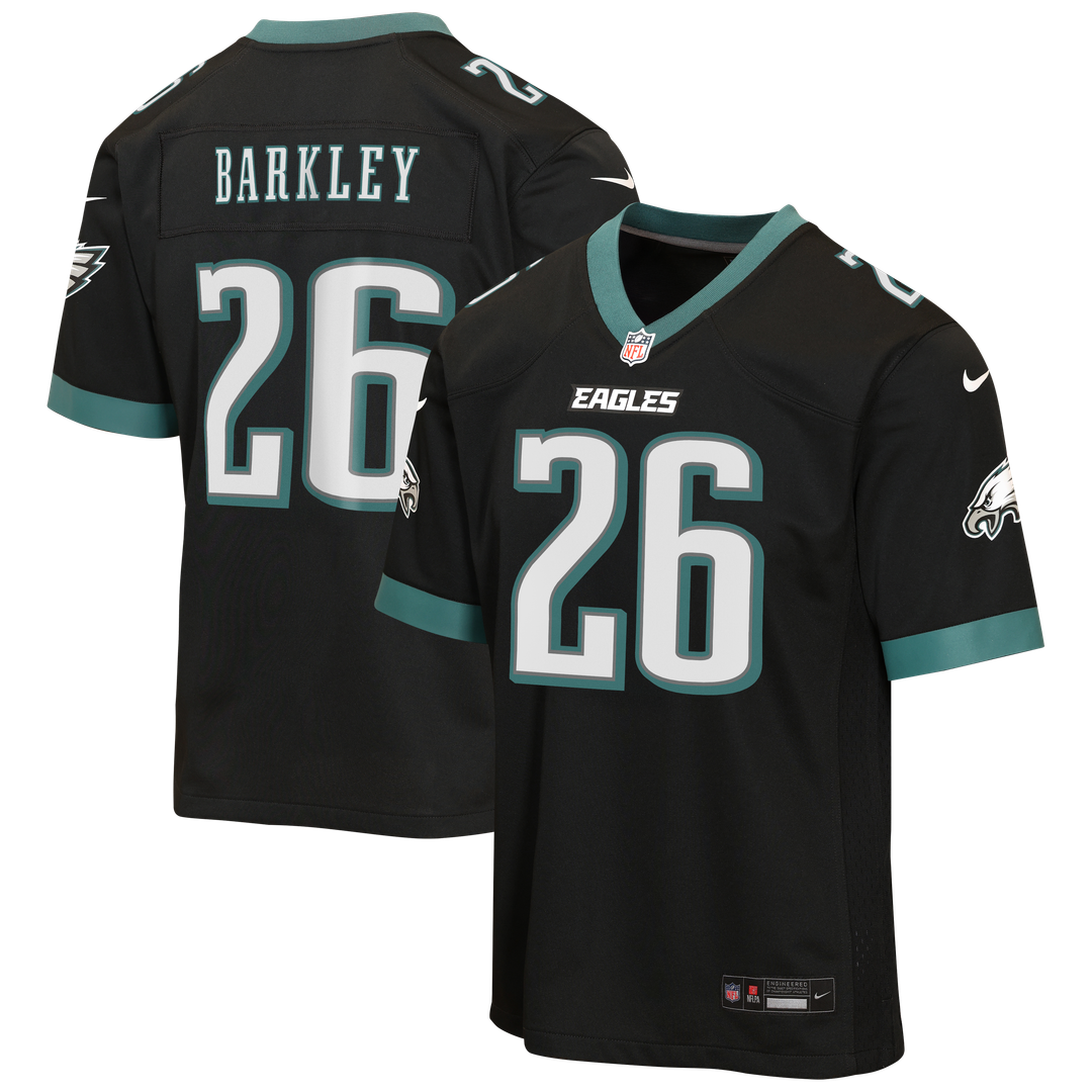 Saquon Barkley Philadelphia Eagles Nike Youth Alternate Game Jersey - Black Official NFL Team Apparel Football Fan Gear