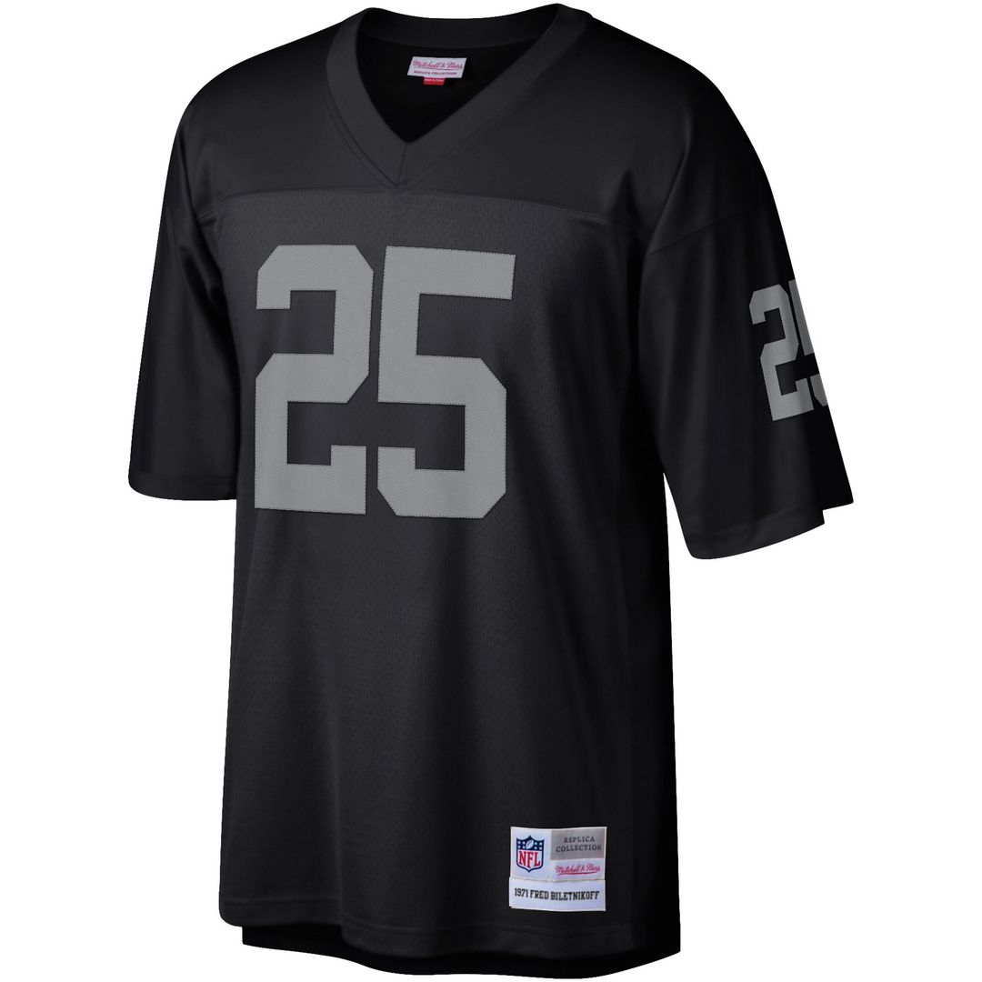 Fred Biletnikoff Las Vegas Raiders Mitchell & Ness Legacy Replica Jersey - Black Official NFL Team Apparel Football Fan Gear