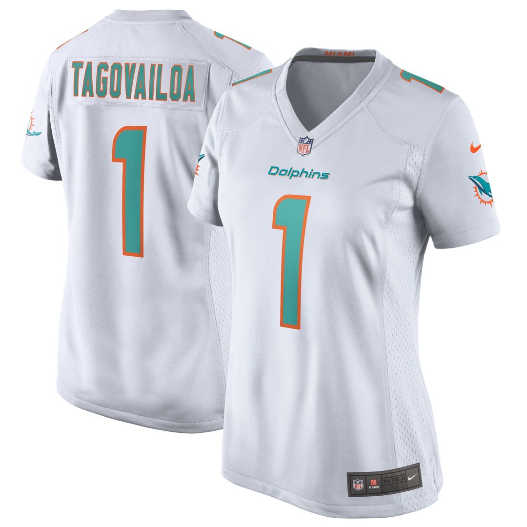 Tua Tagovailoa Miami Dolphins Nike Women's Game Jersey - White Official NFL Team Apparel Football Fan Gear