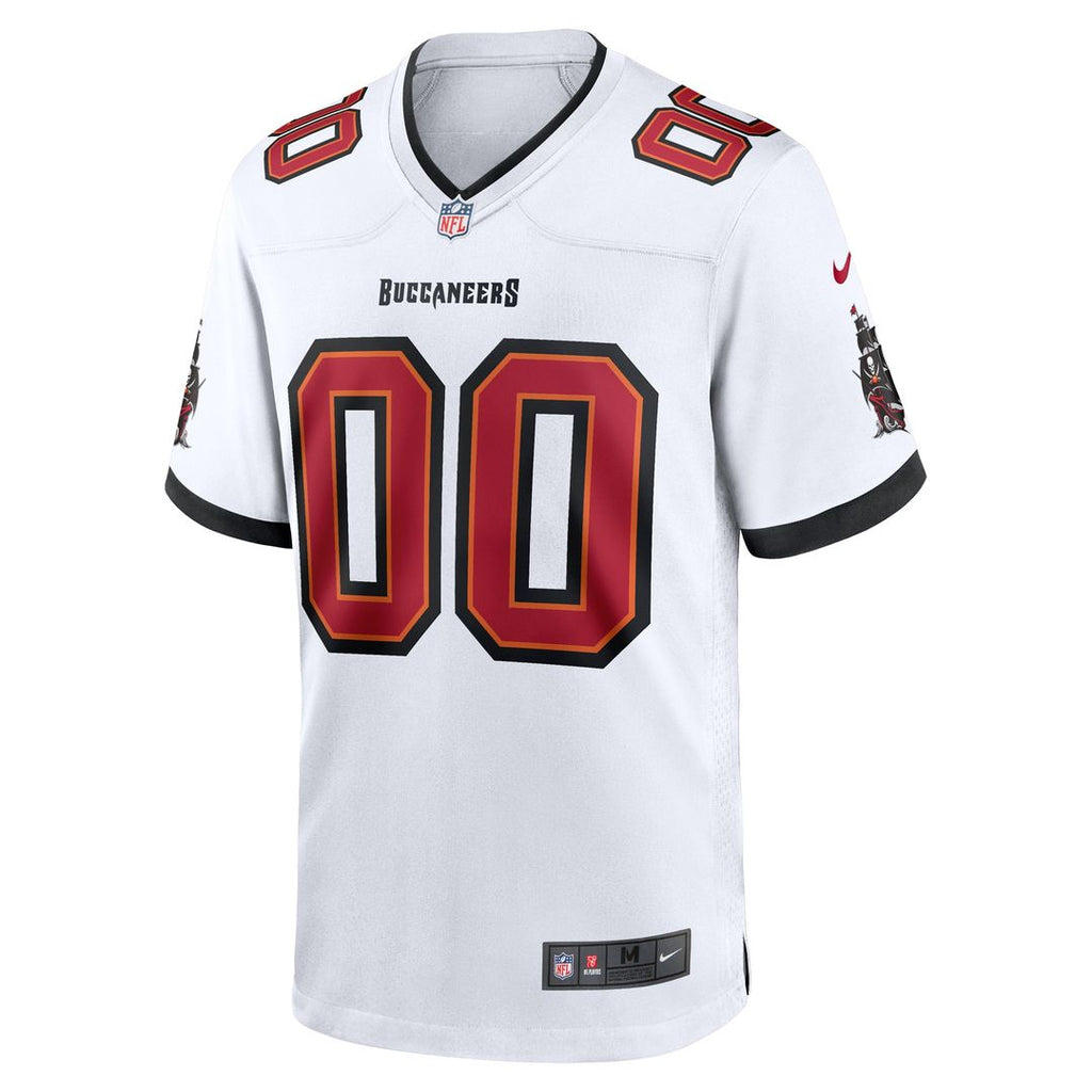 Men's Nike White Tampa Bay Buccaneers White Custom Game Jersey Official NFL Team Apparel Football Fan Gear