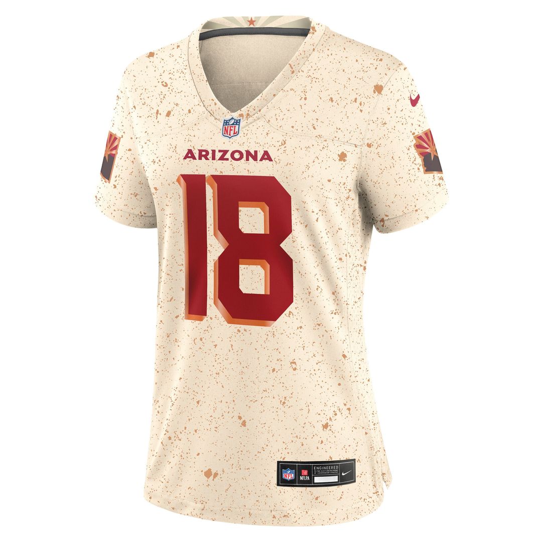 Marvin Harrison Jr. Arizona Cardinals Nike Women's 2025 Rivalries Collection Game Jersey - Natural Official NFL Team Apparel Football Fan Gear
