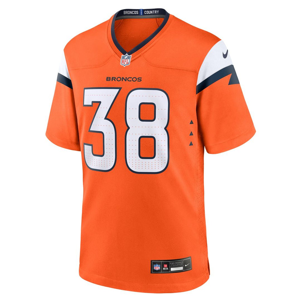Jaleel McLaughlin Denver Broncos Nike Team Game Jersey - Orange Official NFL Team Apparel Football Fan Gear