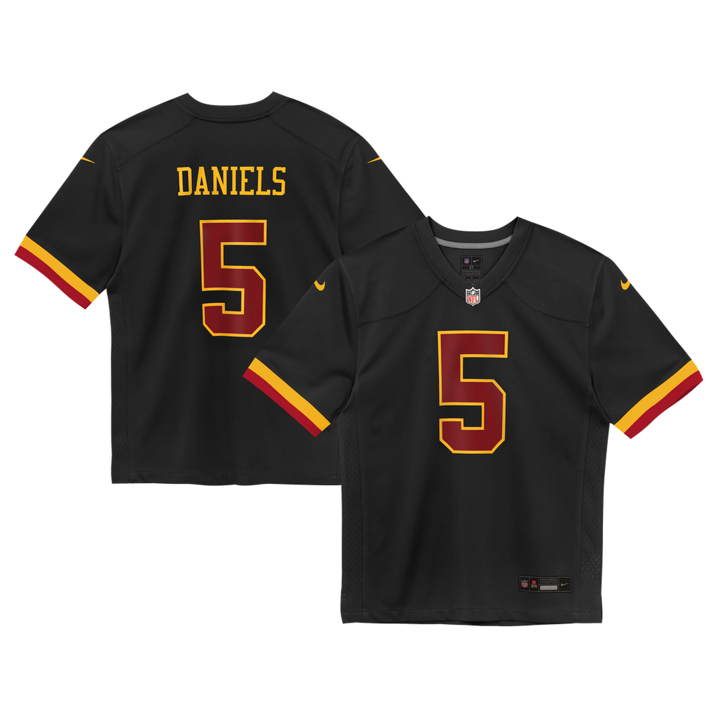 Jayden Daniels Washington Commanders Nike Preschool Alternate Game Jersey - Black Official NFL Team Apparel Football Fan Gear
