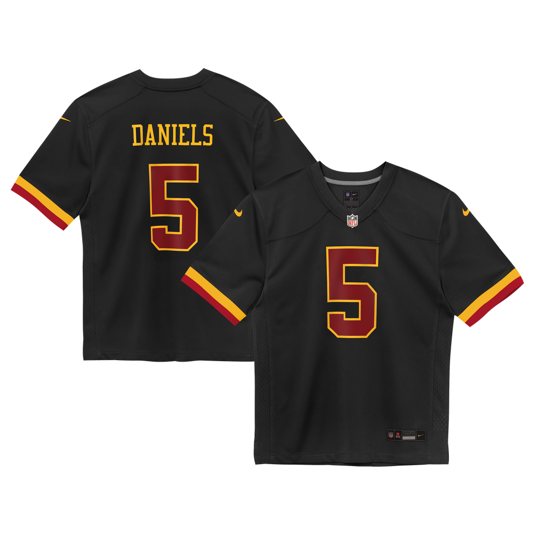 Jayden Daniels Washington Commanders Nike Preschool Alternate Game Jersey - Black Official NFL Team Apparel Football Fan Gear