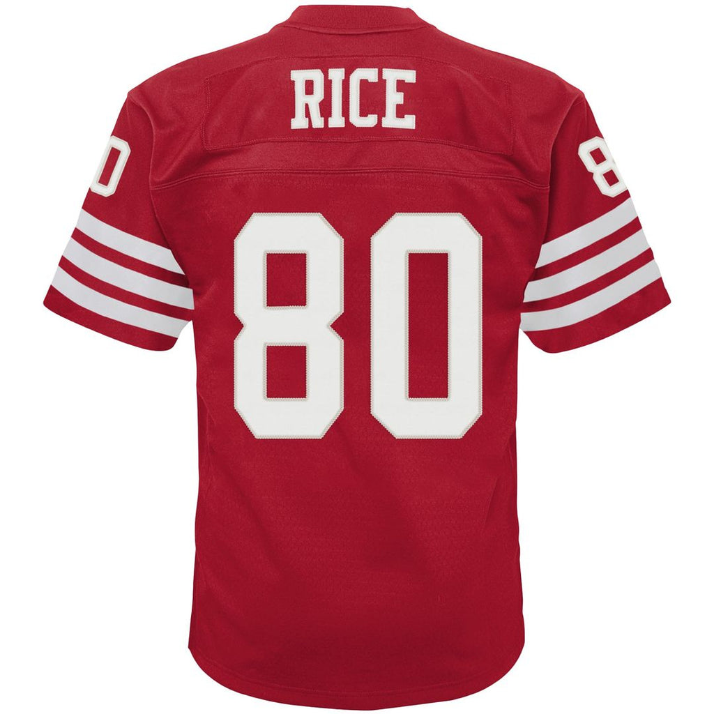 Jerry Rice San Francisco 49ers Mitchell & Ness Toddler 1990 Retired Legacy Jersey - Scarlet Official NFL Team Apparel Football Fan Gear