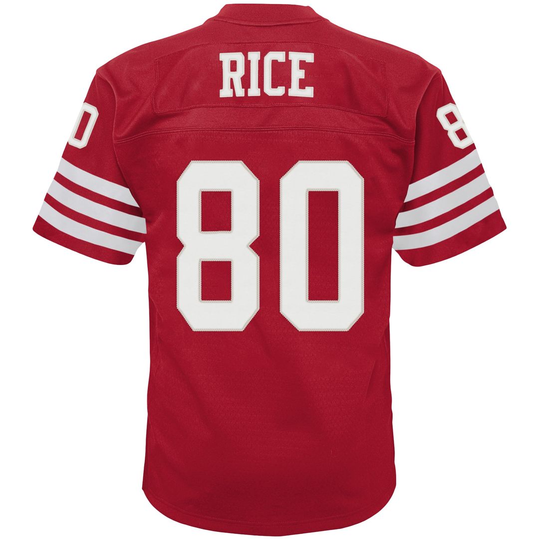 Jerry Rice San Francisco 49ers Mitchell & Ness Toddler 1990 Retired Legacy Jersey - Scarlet Official NFL Team Apparel Football Fan Gear