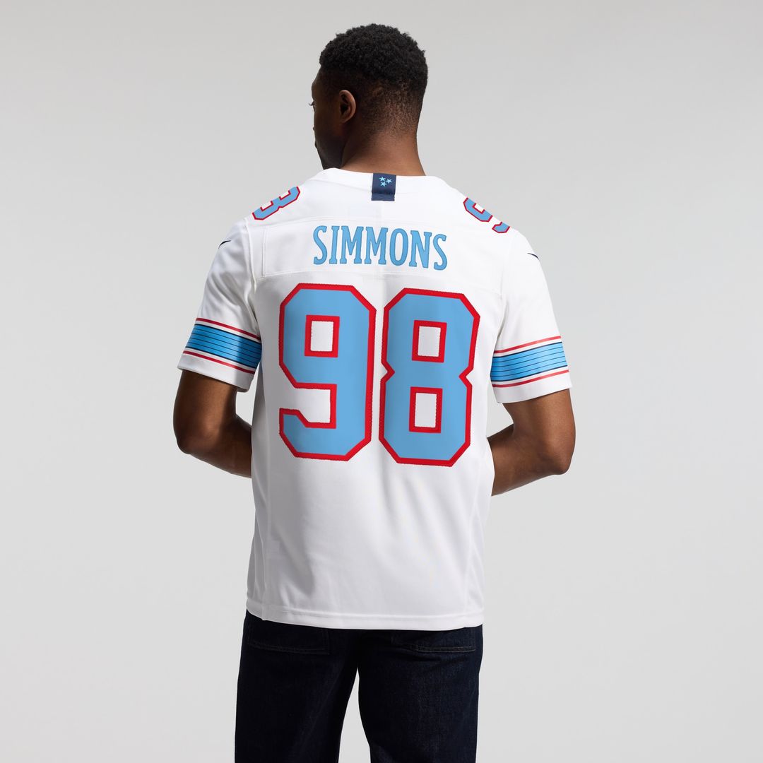 Jeffery Simmons Tennessee Titans Nike Vapor F.U.S.E. Stitched Limited Jersey - White Official NFL Team Apparel Football Fan Gear