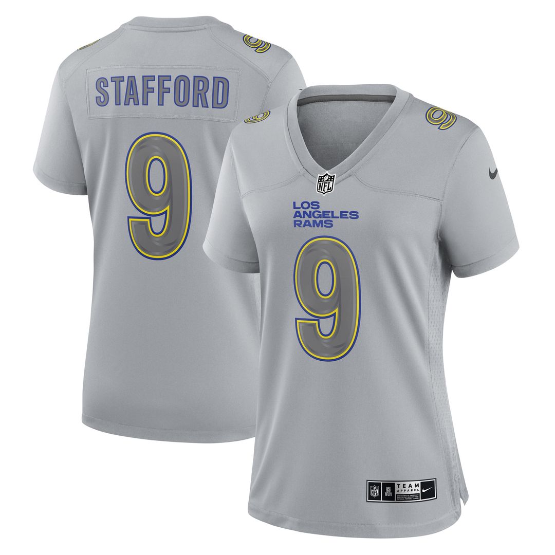 Matthew Stafford Los Angeles Rams Nike Women's Atmosphere Fashion Game Jersey - Gray Official NFL Team Apparel Football Fan Gear