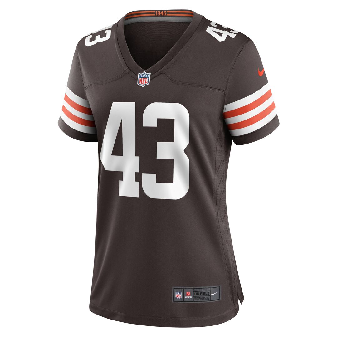 Mohamoud Diabate Cleveland Browns Nike Women's Team Game Jersey - Brown Official NFL Team Apparel Football Fan Gear