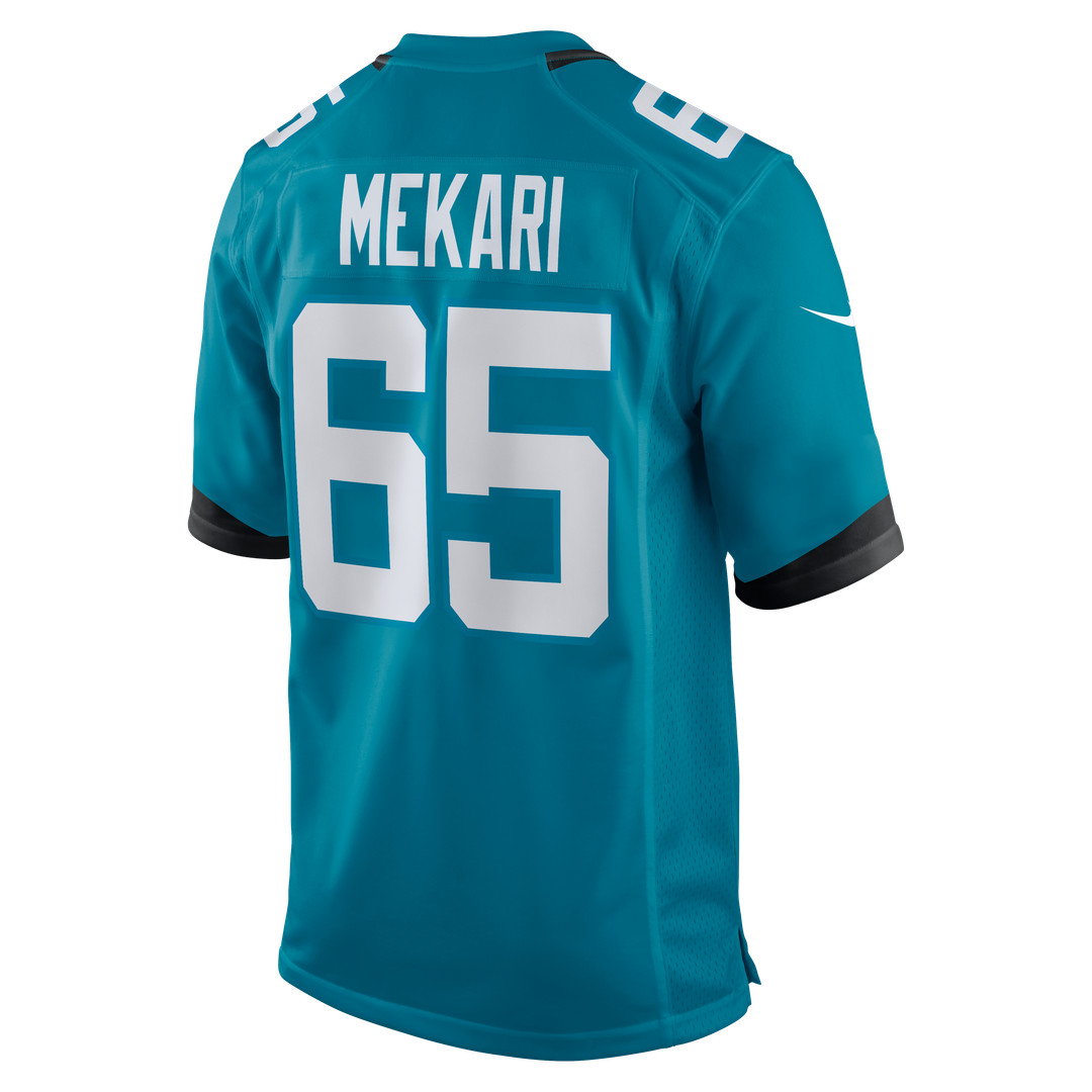 Patrick Mekari Jacksonville Jaguars Nike Team Game Jersey - Teal Official NFL Team Apparel Football Fan Gear