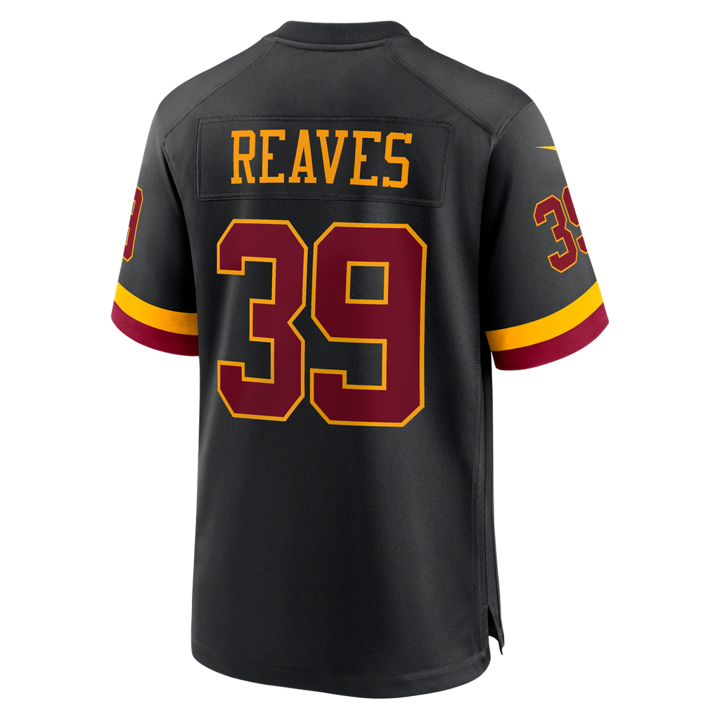 Jeremy Reaves Washington Commanders Nike Hail Raiser Alternate Game Jersey - Black Official NFL Team Apparel Football Fan Gear