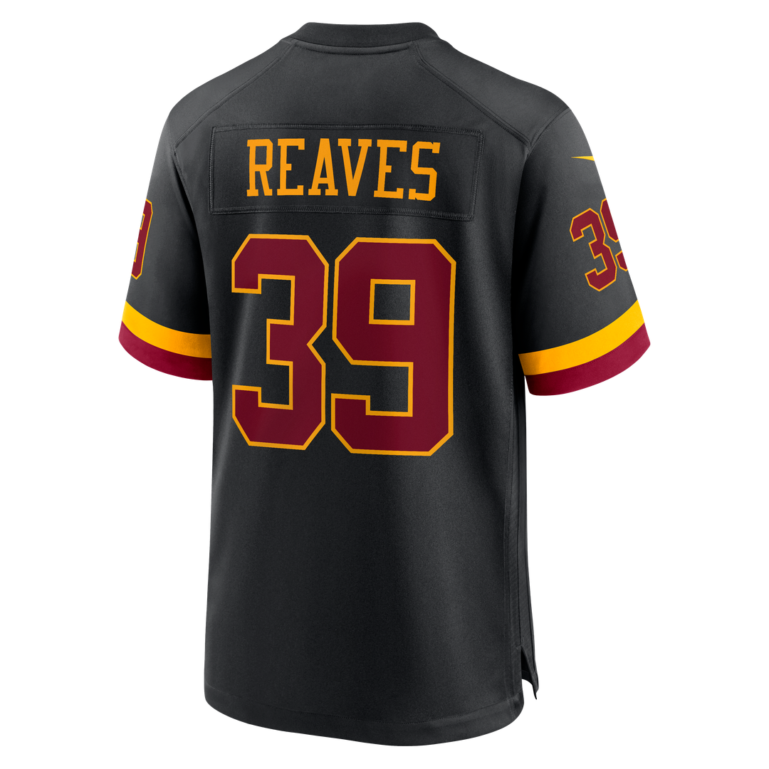 Jeremy Reaves Washington Commanders Nike Hail Raiser Alternate Game Jersey - Black Official NFL Team Apparel Football Fan Gear