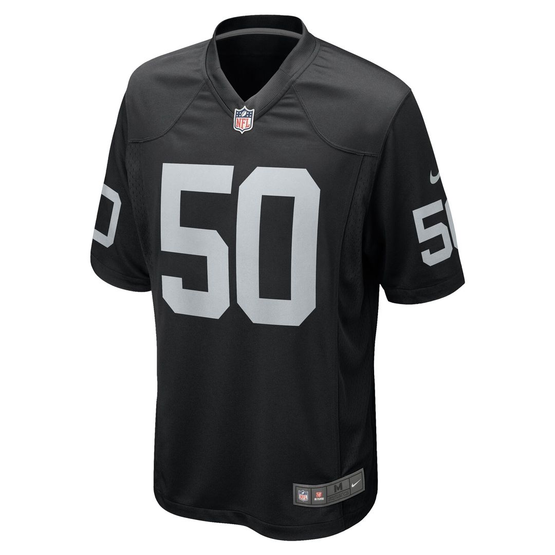 Jacob Bobenmoyer Las Vegas Raiders Nike Game Player Jersey - Black Official NFL Team Apparel Football Fan Gear