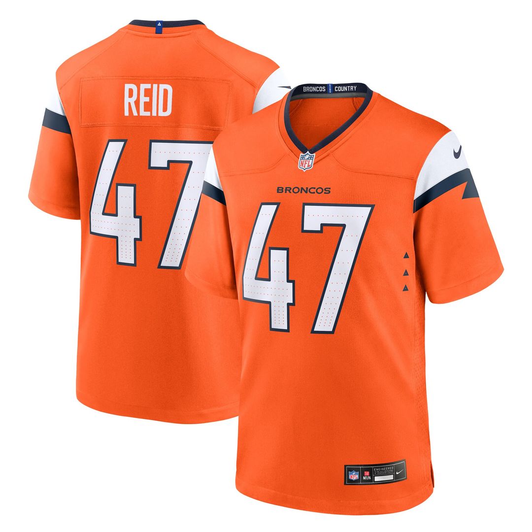 Karene Reid Denver Broncos Nike Team Game Jersey - Orange Official NFL Team Apparel Football Fan Gear