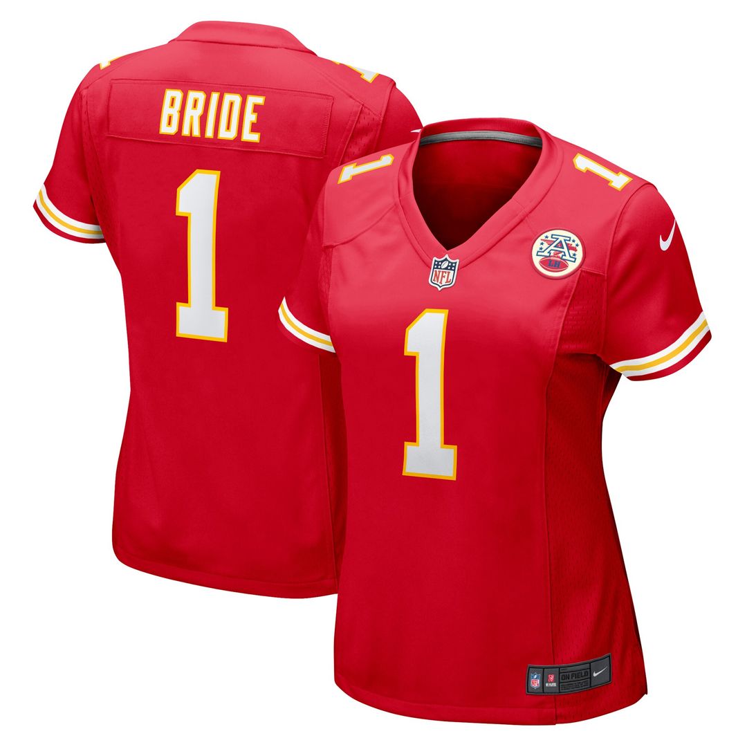 Number 1 Bride Kansas City Chiefs Nike Women's Game Jersey - Red Official NFL Team Apparel Football Fan Gear