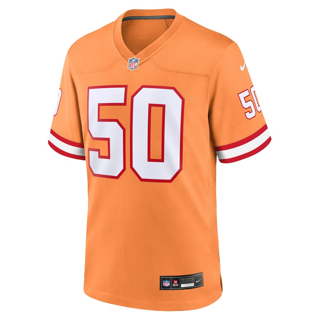 Vita Vea Tampa Bay Buccaneers Nike Throwback Game Jersey - Orange Official NFL Team Apparel Football Fan Gear