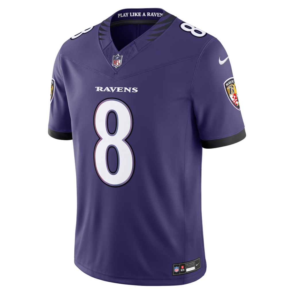 Lamar Jackson Baltimore Ravens Nike Vapor F.U.S.E. Stitched Limited Jersey - Purple Official NFL Team Apparel Football Fan Gear