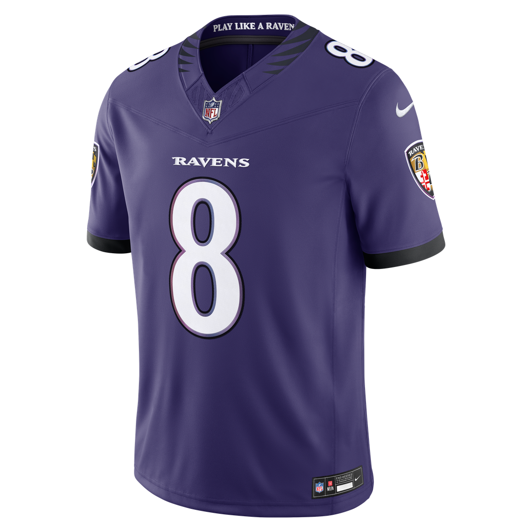 Lamar Jackson Baltimore Ravens Nike Vapor F.U.S.E. Stitched Limited Jersey - White Official NFL Team Apparel Football Fan Gear