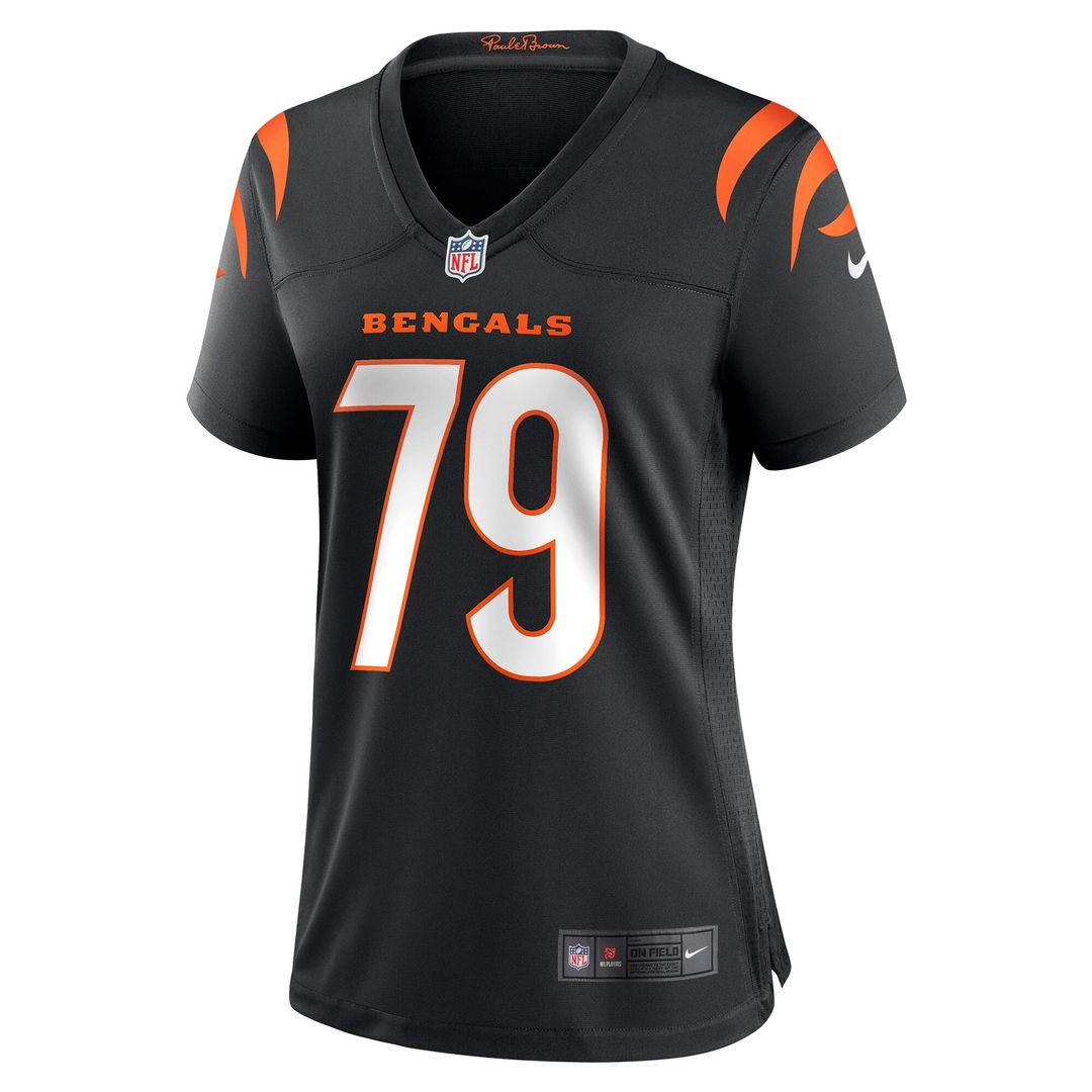 Jackson Carman Cincinnati Bengals Nike Women's Game Jersey - Black Official NFL Team Apparel Football Fan Gear