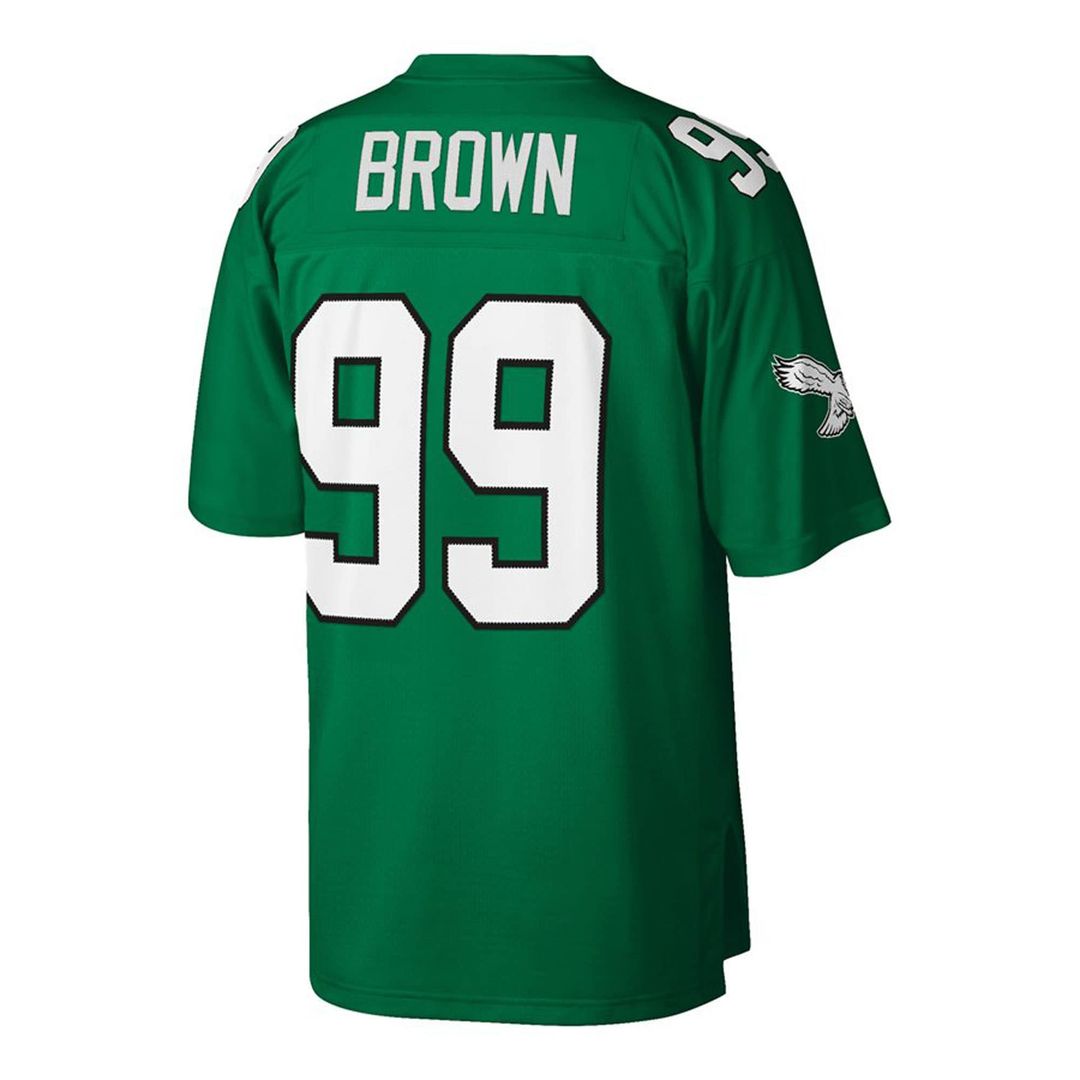 Jerome Brown Philadelphia Eagles Mitchell & Ness Big & Tall 1990 Retired Player Replica Jersey - Kelly Green Official NFL Team Apparel Football Fan Ge