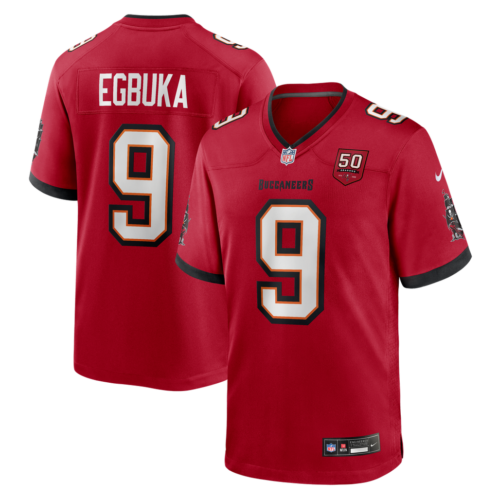 Emeka Egbuka Tampa Bay Buccaneers Nike Team Game Jersey - Red Official NFL Team Apparel Football Fan Gear
