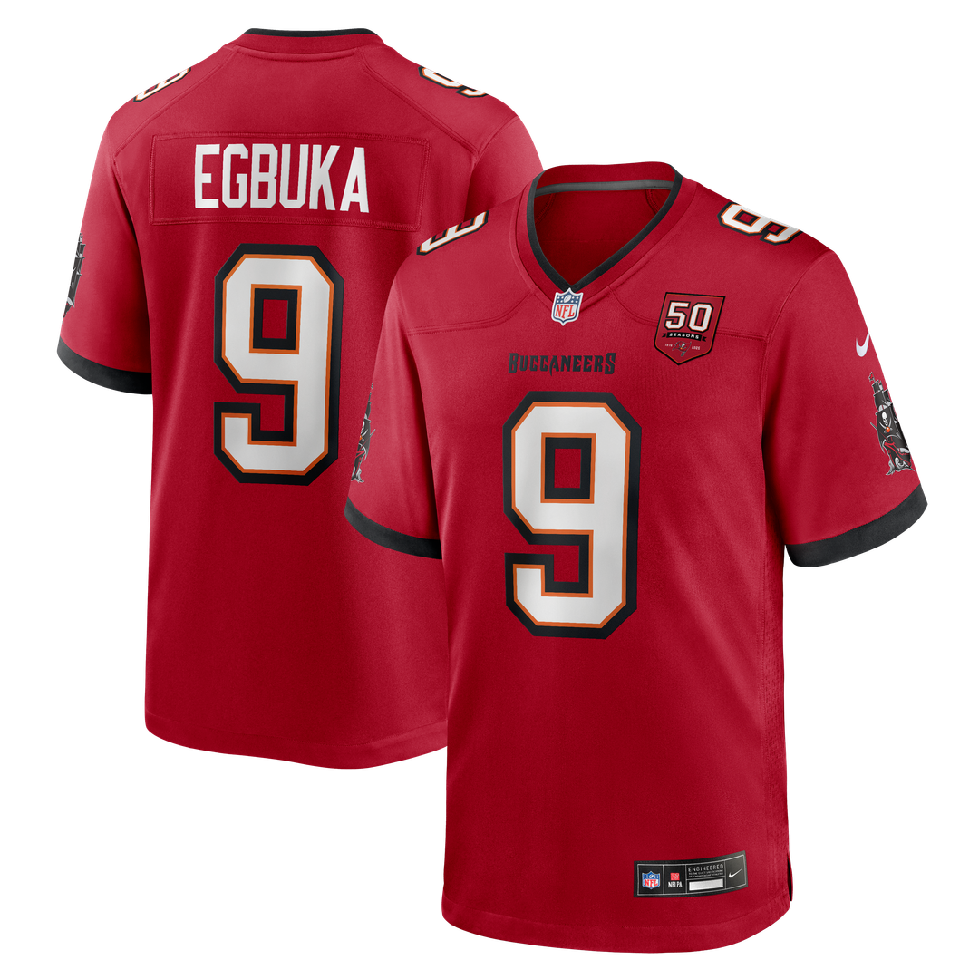 Emeka Egbuka Tampa Bay Buccaneers Nike Team Game Jersey - Red Official NFL Team Apparel Football Fan Gear
