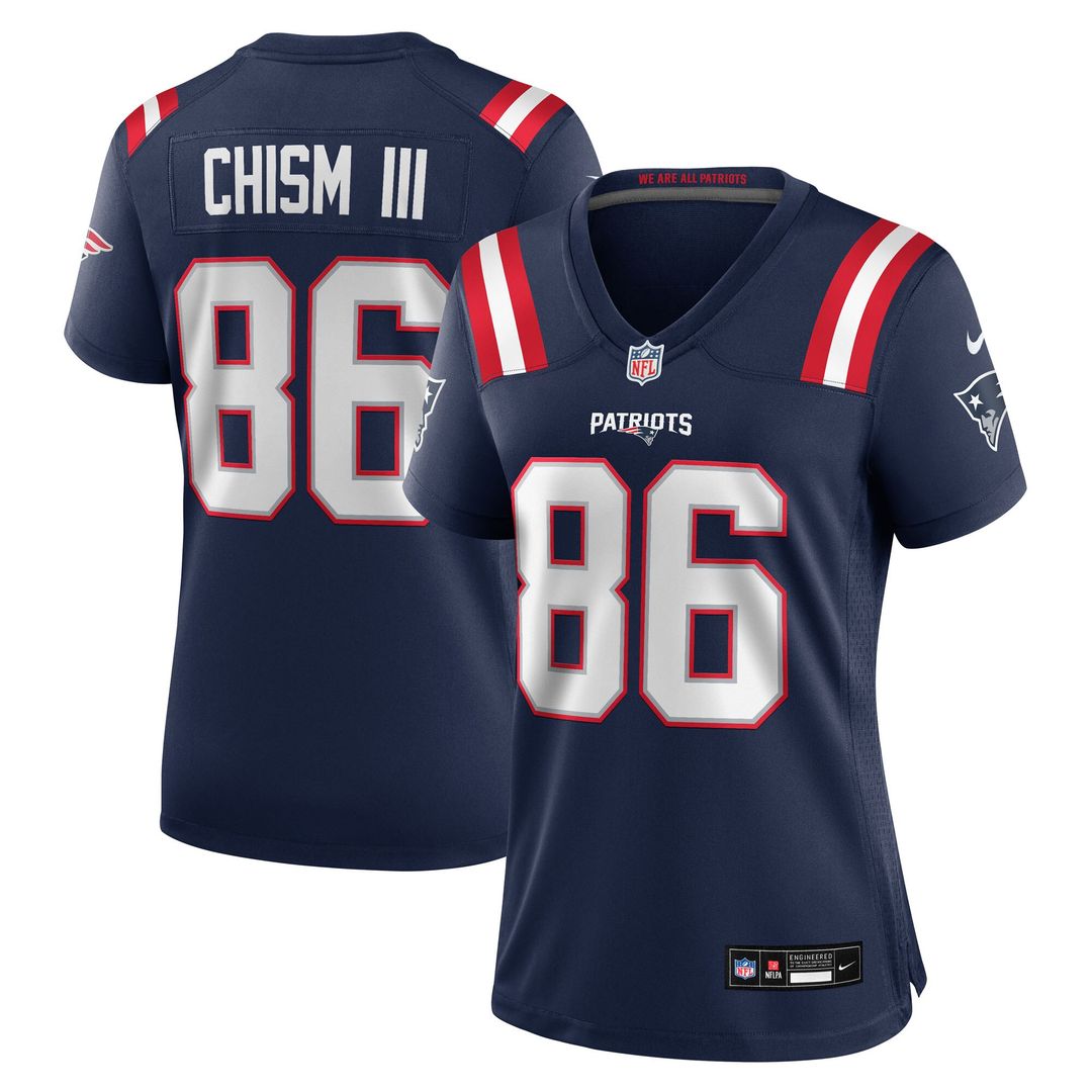Efton Chism III New England Patriots Nike Women's Team Game Jersey - Navy Official NFL Team Apparel Football Fan Gear