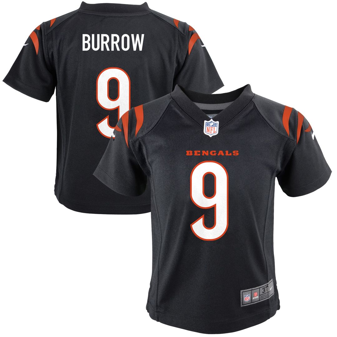 Joe Burrow Cincinnati Bengals Nike Preschool Game Jersey - Black Official NFL Team Apparel Football Fan Gear