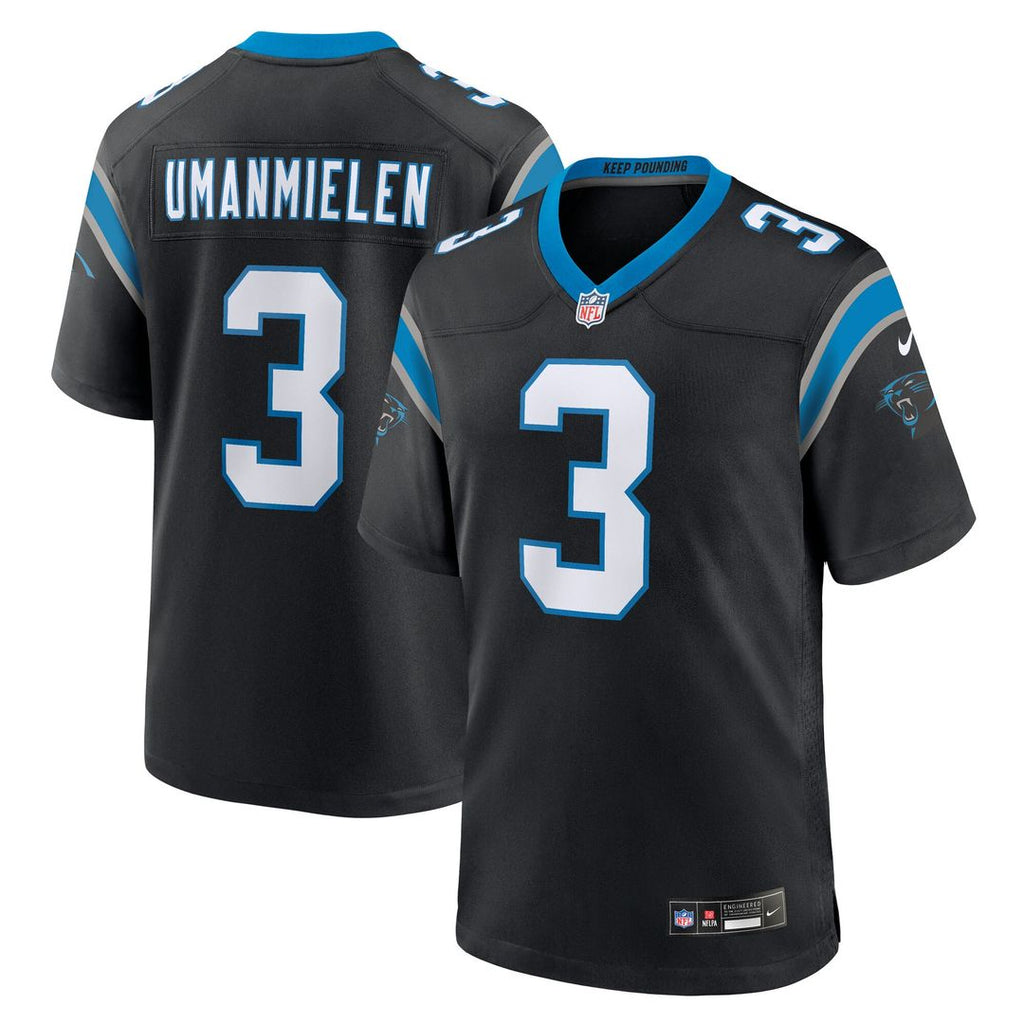 Princely Umanmielen Carolina Panthers Nike Team Game Jersey - Black Official NFL Team Apparel Football Fan Gear