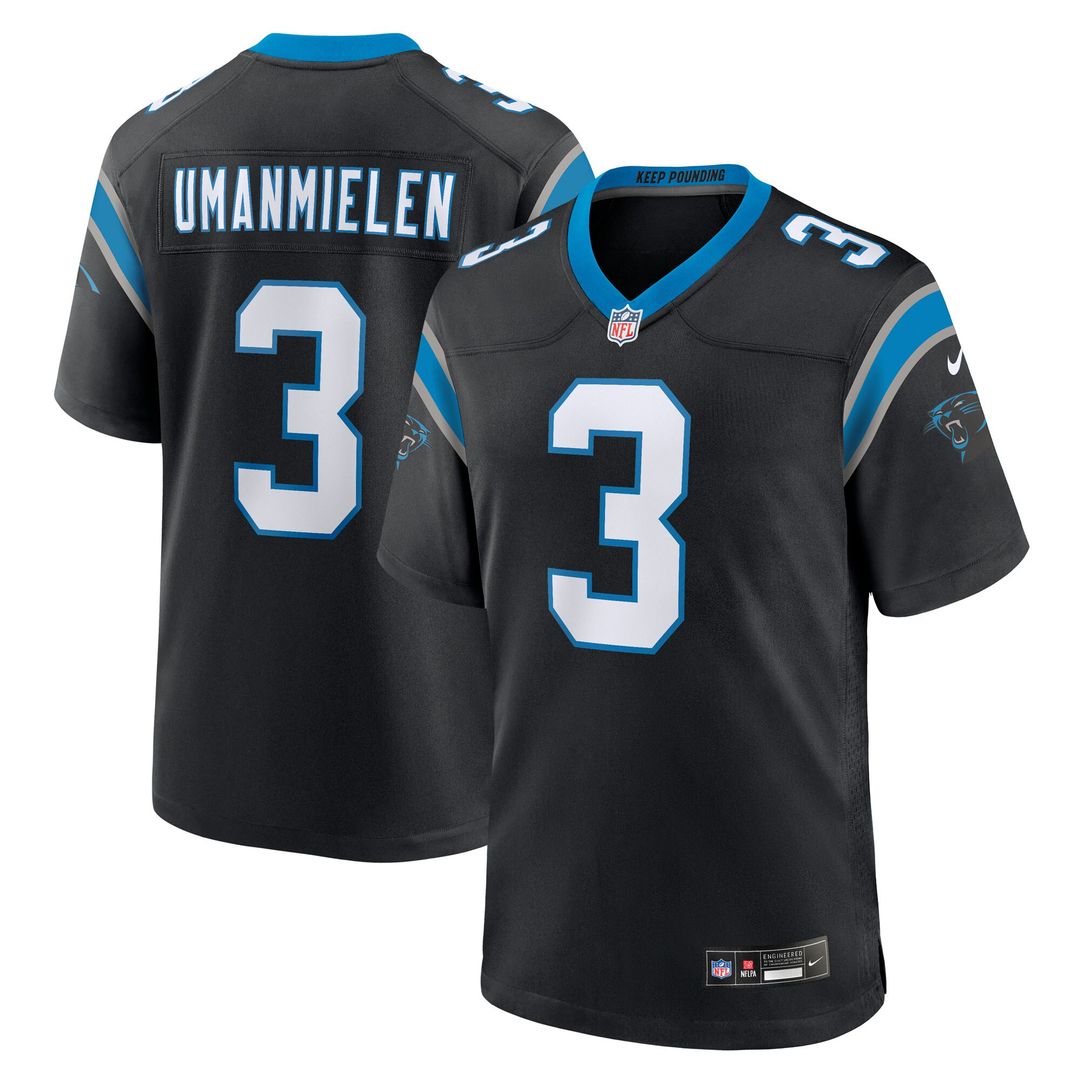 Princely Umanmielen Carolina Panthers Nike Team Game Jersey - Black Official NFL Team Apparel Football Fan Gear