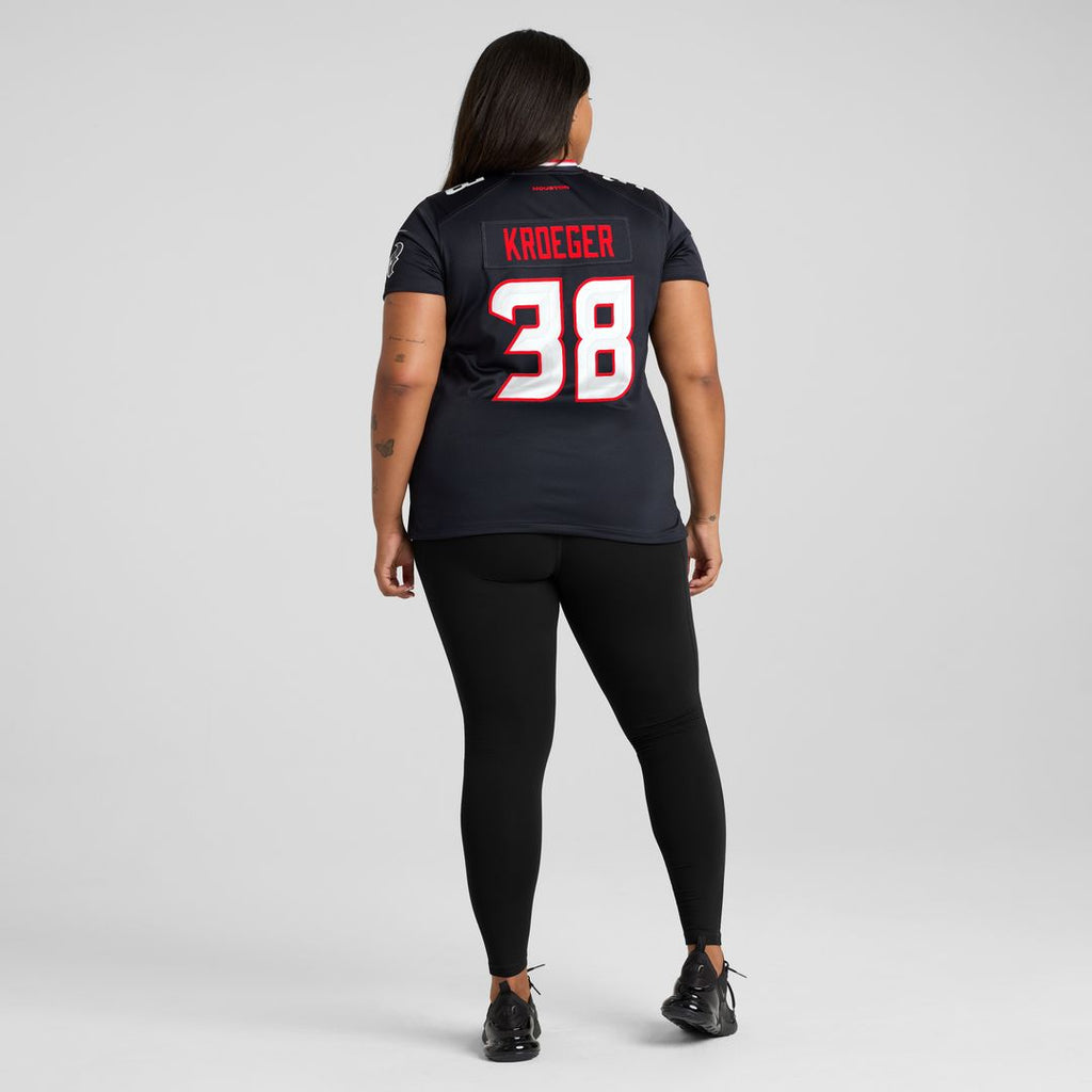 Kai Kroeger Houston Texans Nike Women's Team Game Jersey - Navy Official NFL Team Apparel Football Fan Gear
