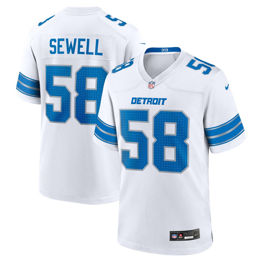 Penei Sewell Detroit Lions Nike Game Jersey - Blue Official NFL Team Apparel Football Fan Gear