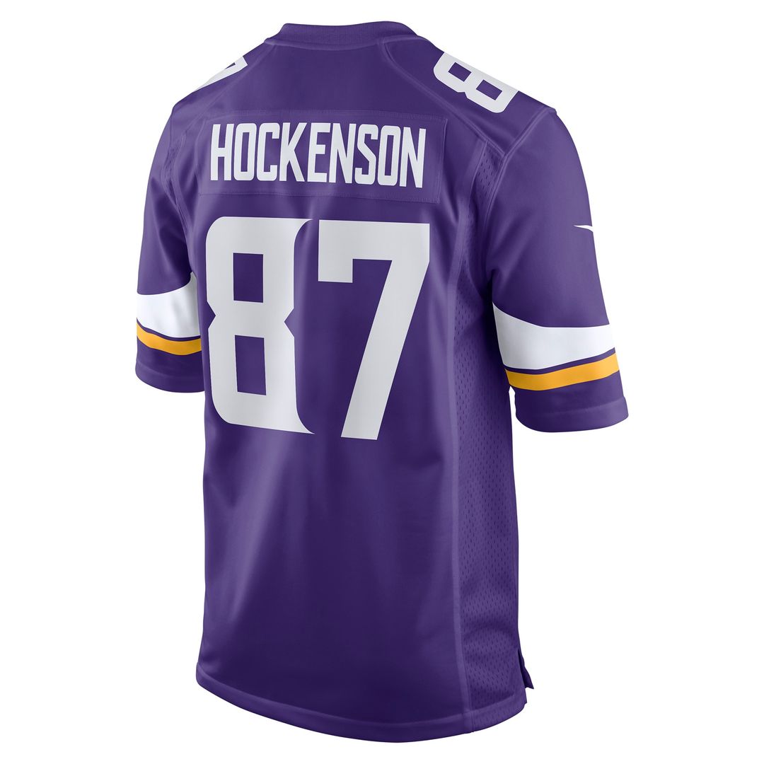 T.J. Hockenson Minnesota Vikings Nike Game Player Jersey - Purple Official NFL Team Apparel Football Fan Gear