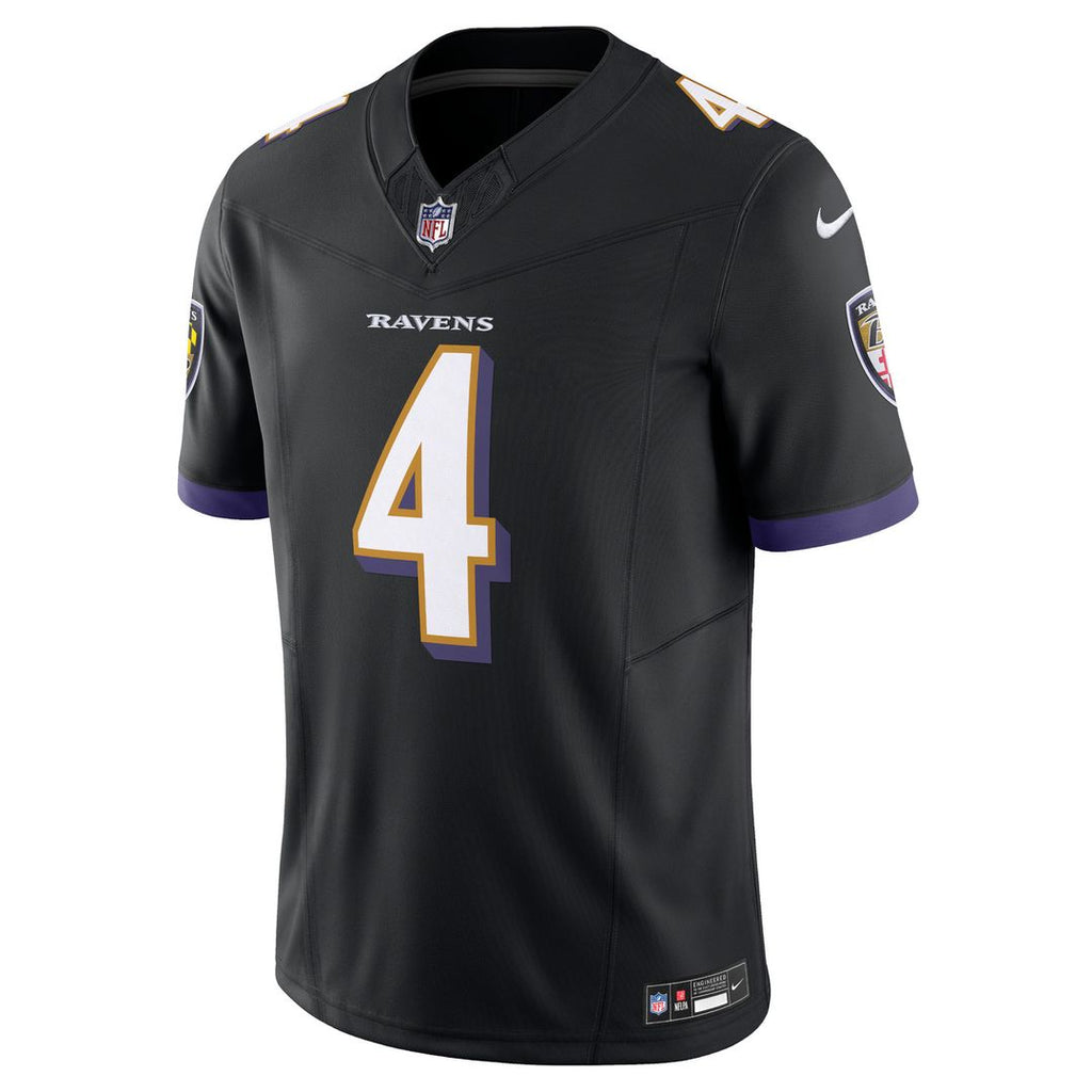 Zay Flowers Baltimore Ravens Nike Alternate Vapor F.U.S.E. Limited Jersey - Black Official NFL Team Apparel Football Fan Gear