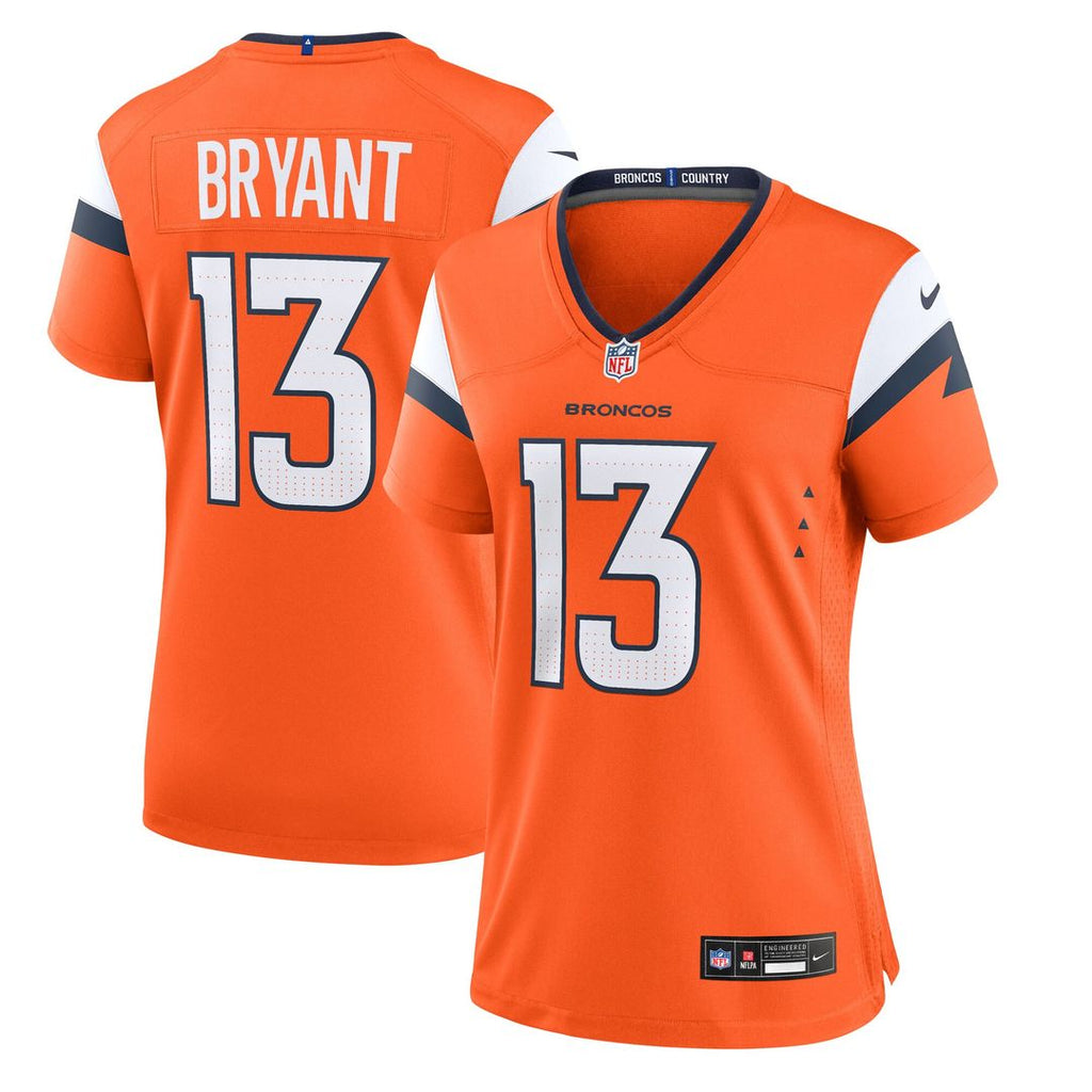 Pat Bryant Denver Broncos Nike Women's Team Game Jersey - Orange Official NFL Team Apparel Football Fan Gear