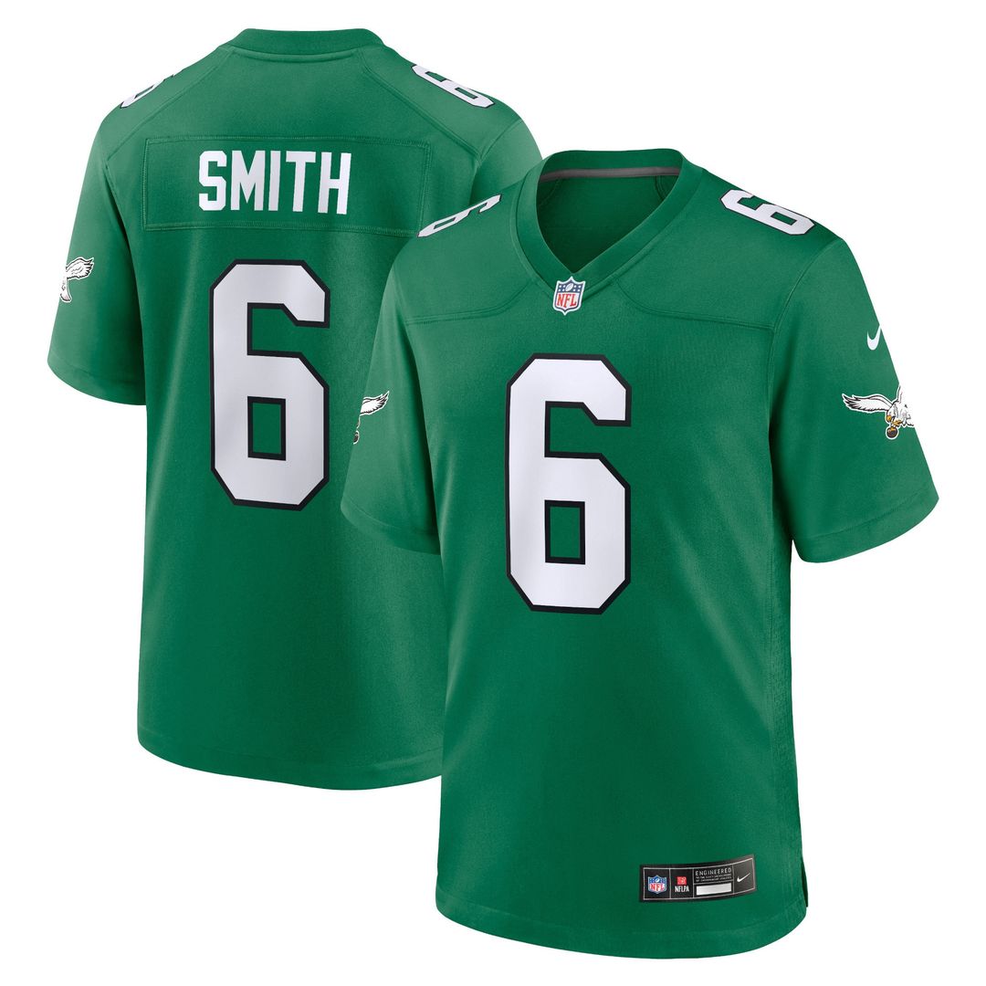 DeVonta Smith Philadelphia Eagles Nike Youth Game Jersey - Kelly Green Official NFL Team Apparel Football Fan Gear