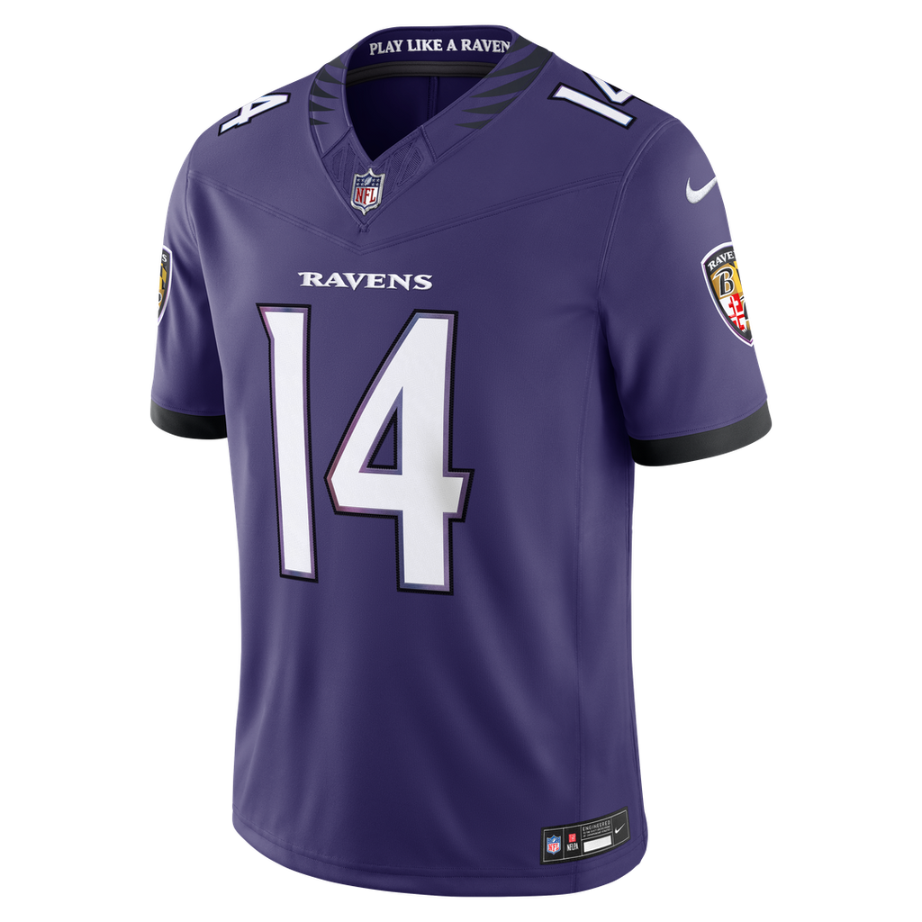 Kyle Hamilton Baltimore Ravens Nike Vapor F.U.S.E. Stitched Limited Jersey - Purple Official NFL Team Apparel Football Fan Gear