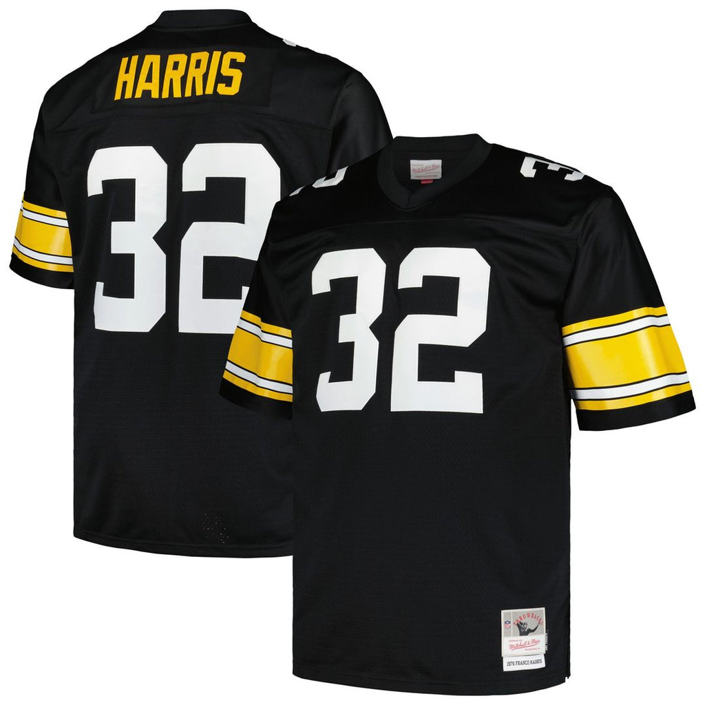 Franco Harris Pittsburgh Steelers Mitchell & Ness Big & Tall 1976 Legacy Retired Player Jersey - Black Official NFL Team Apparel Football Fan Gear