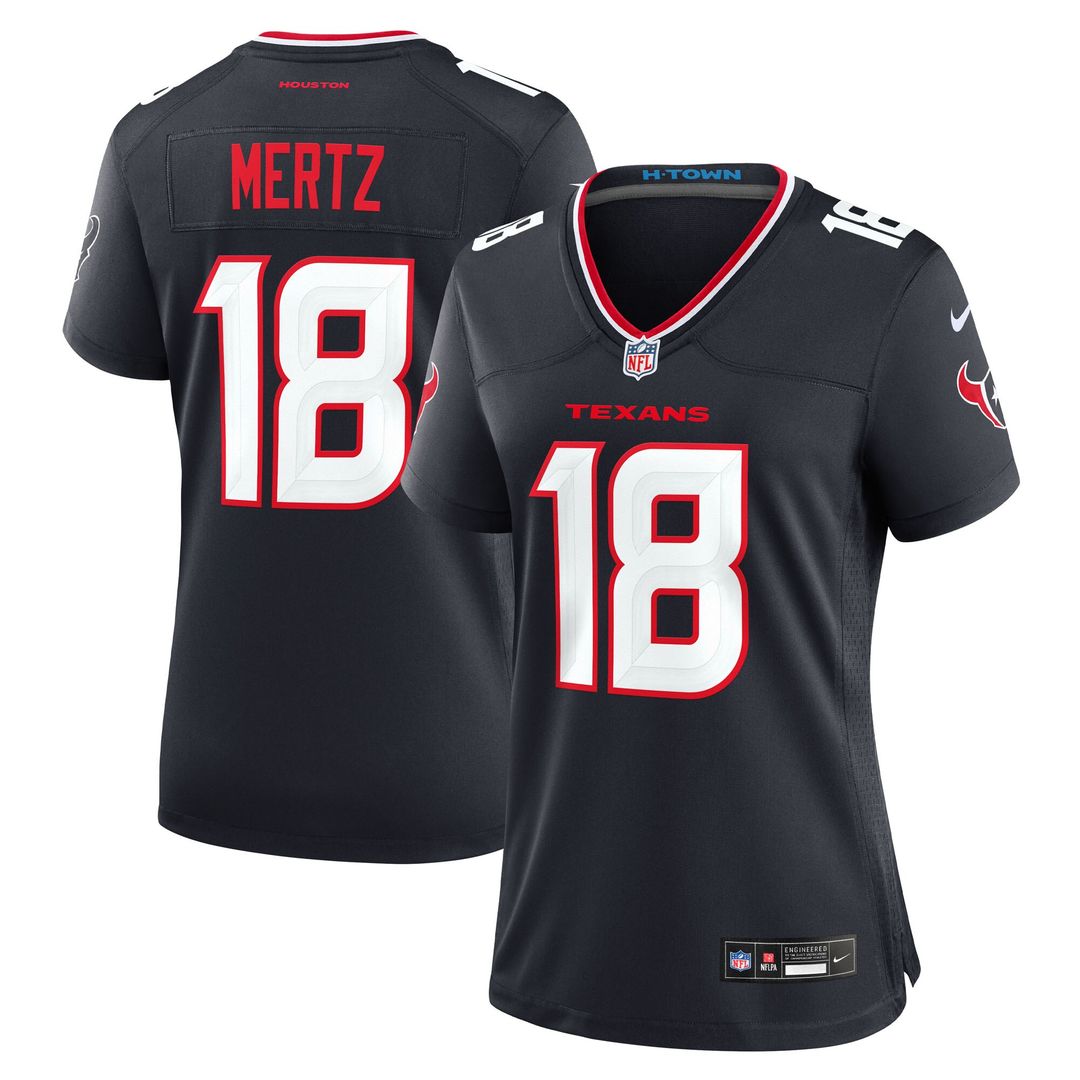 Graham Mertz Houston Texans Nike Women's Team Game Jersey - Navy Official NFL Team Apparel Football Fan Gear