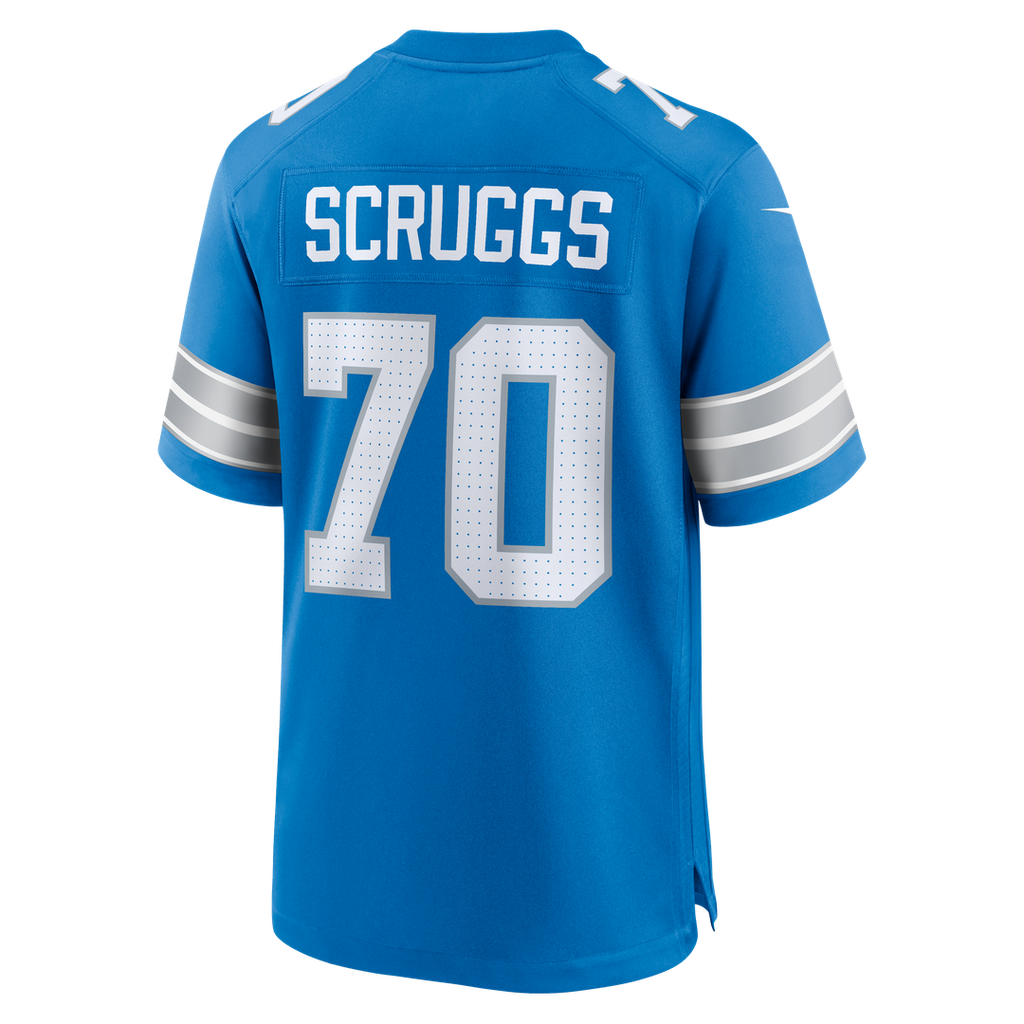 Juice Scruggs Detroit Lions Nike Team Game Jersey - Blue Official NFL Team Apparel Football Fan Gear