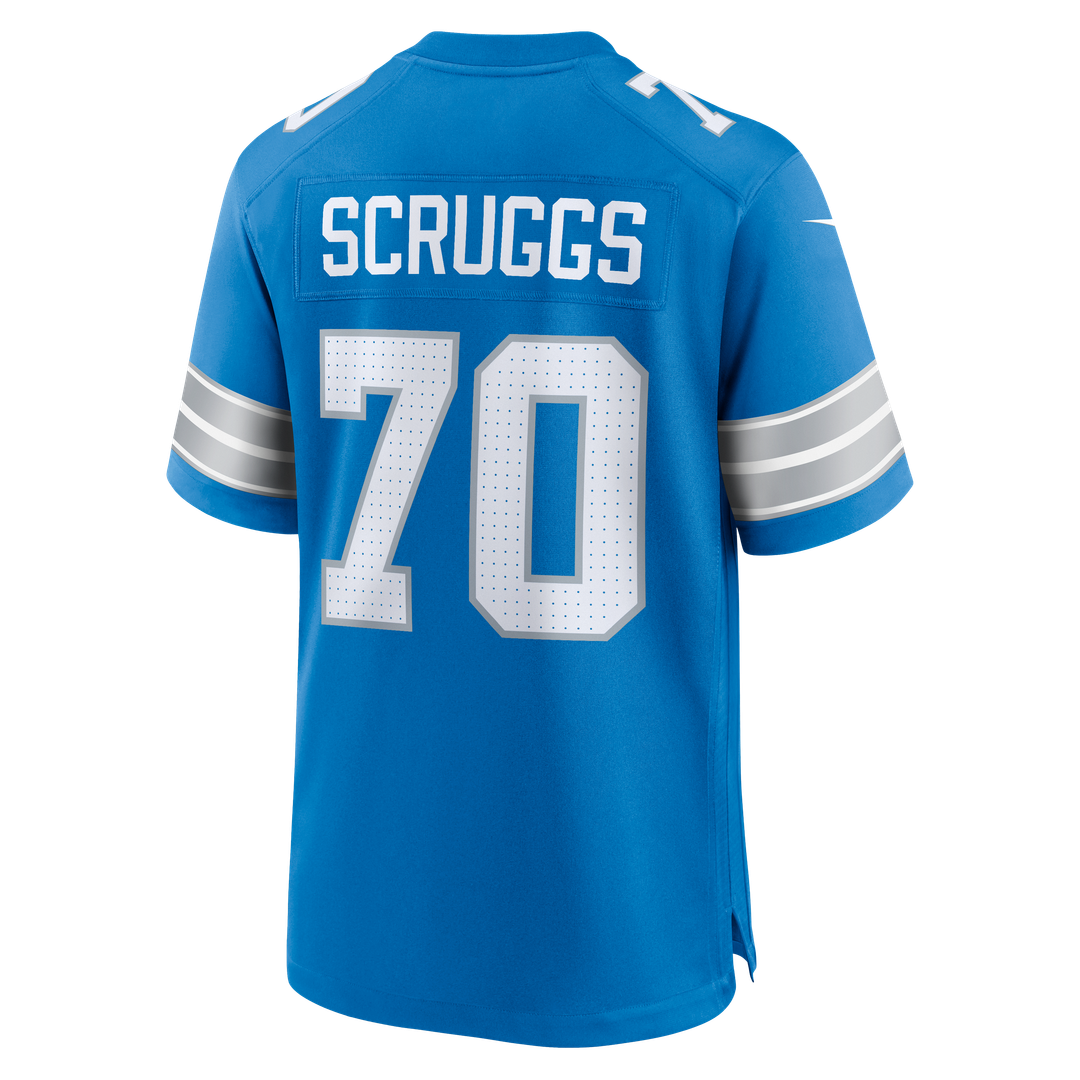 Juice Scruggs Detroit Lions Nike Team Game Jersey - Blue Official NFL Team Apparel Football Fan Gear