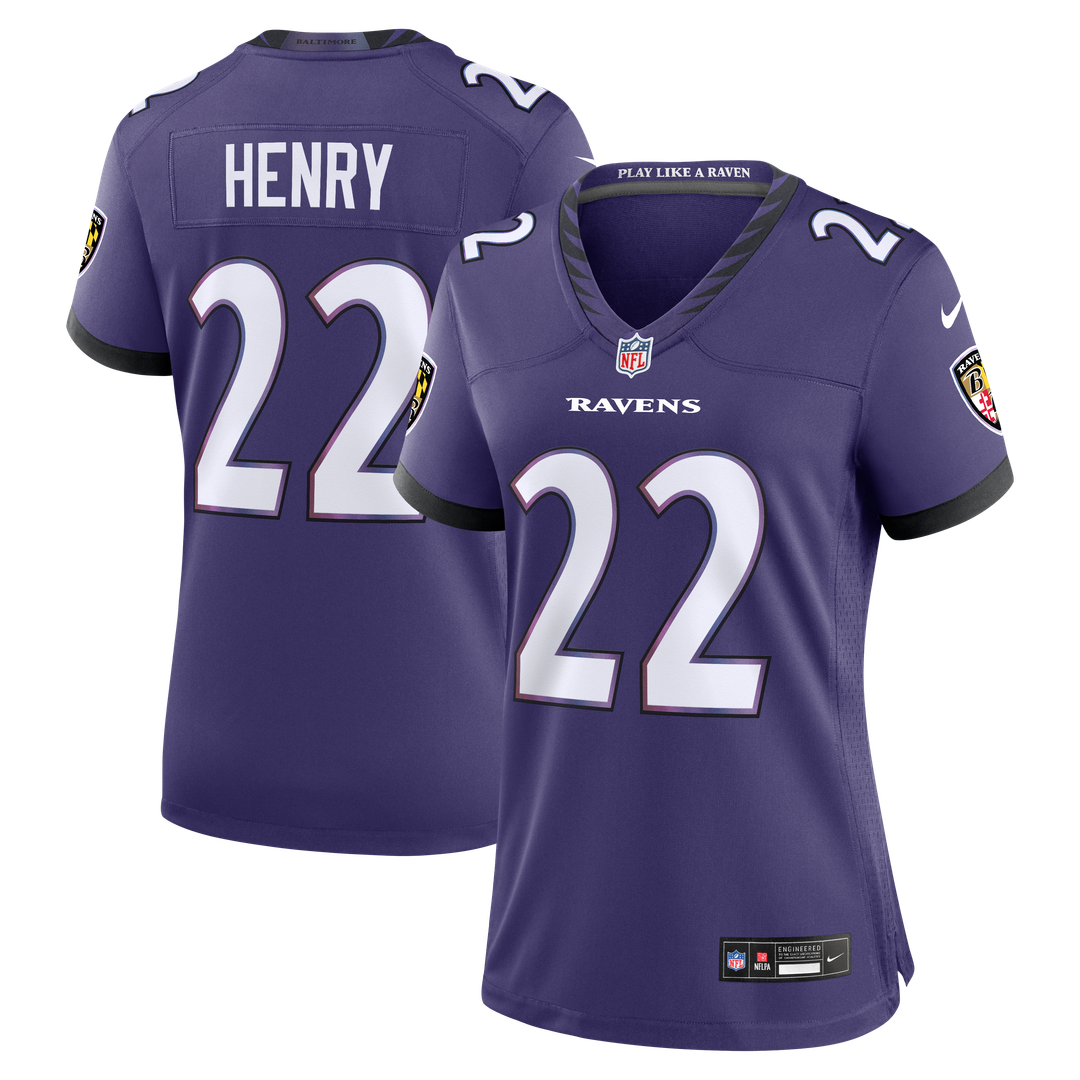 Derrick Henry Baltimore Ravens Nike Women's Team Game Jersey - Purple Official NFL Team Apparel Football Fan Gear