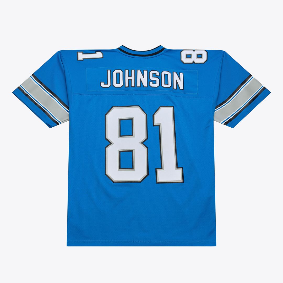 Calvin Johnson Detroit Lions Mitchell & Ness 2007 Legacy Replica Jersey - Blue Official NFL Team Apparel Football Fan Gear