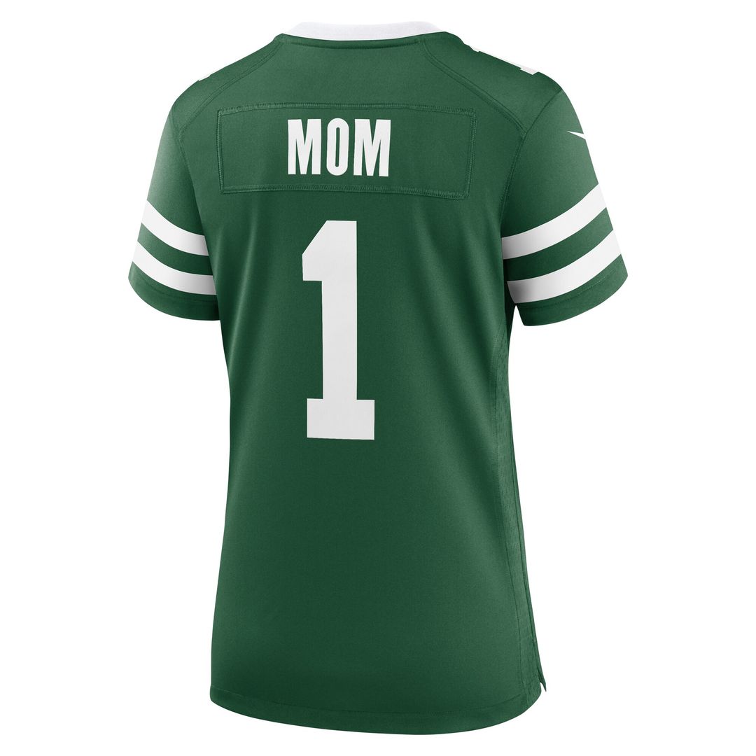 New York Jets Nike Women's #1 Mom Game Jersey - Legacy Green Official NFL Team Apparel Football Fan Gear